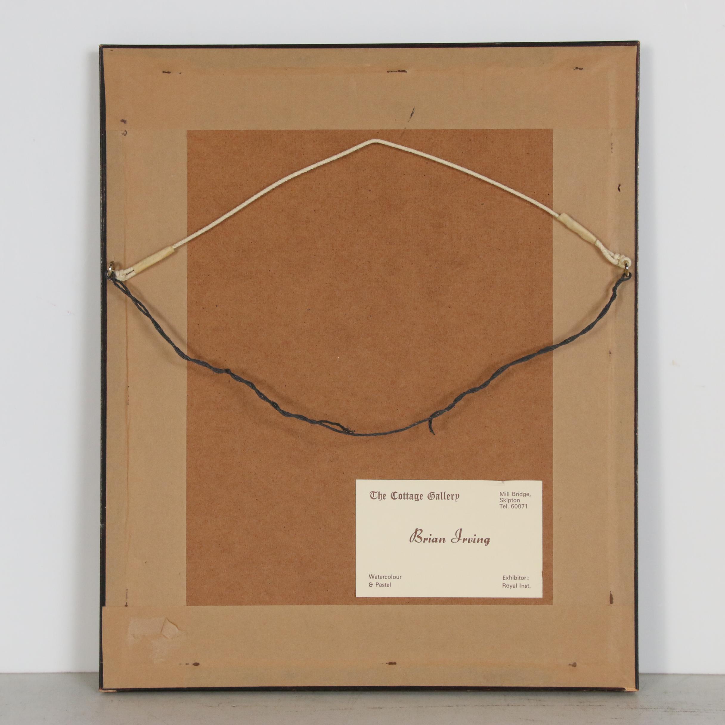 Brian Irving Embellished Watercolor of a Man, Late 20th Century