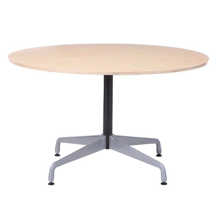 Charles and Ray Eames for Herman Miller Aluminum, Steel, and Ash-Veneered Table