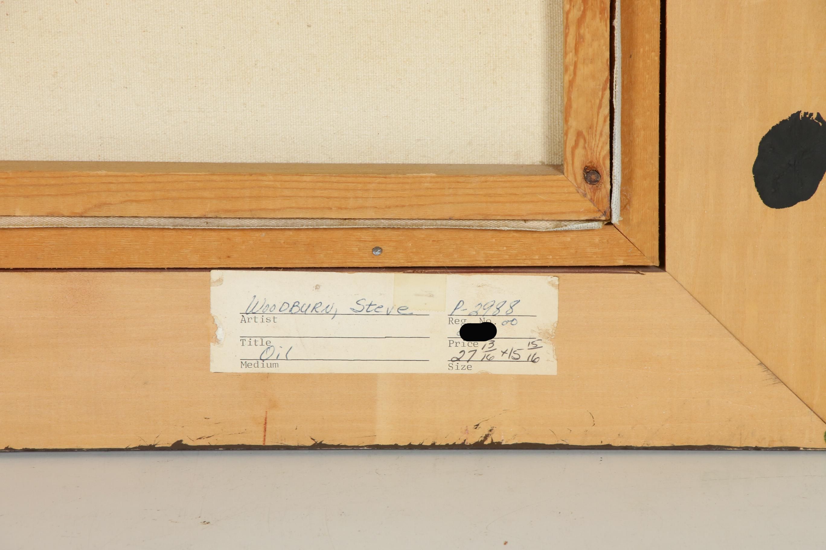 Stephen Woodburn Rocky Field Landscape Oil Painting, Mid to Late 20th Century