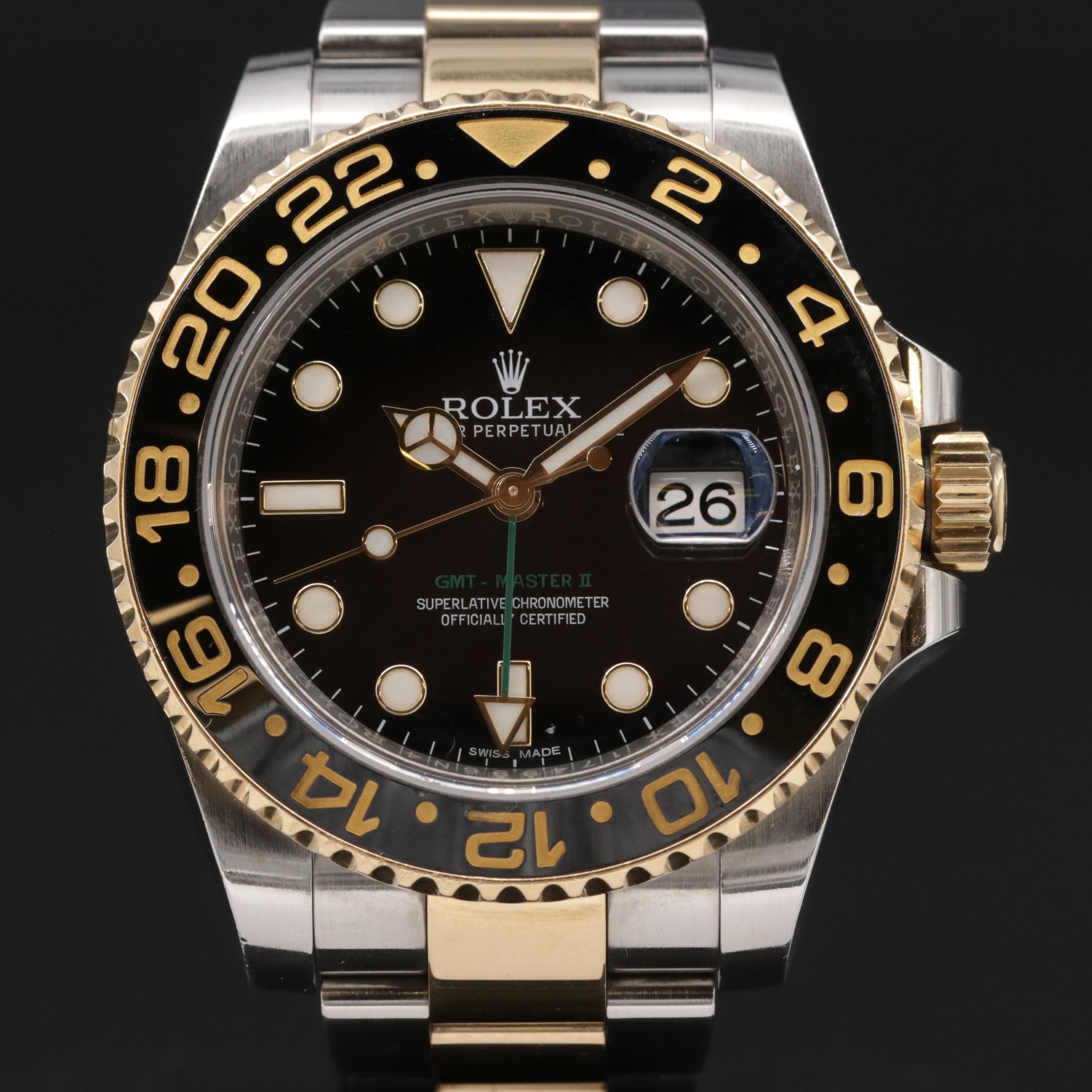 Rolex GMT Master II 18K Gold, Stainless Steel and Ceramic Automatic Watch