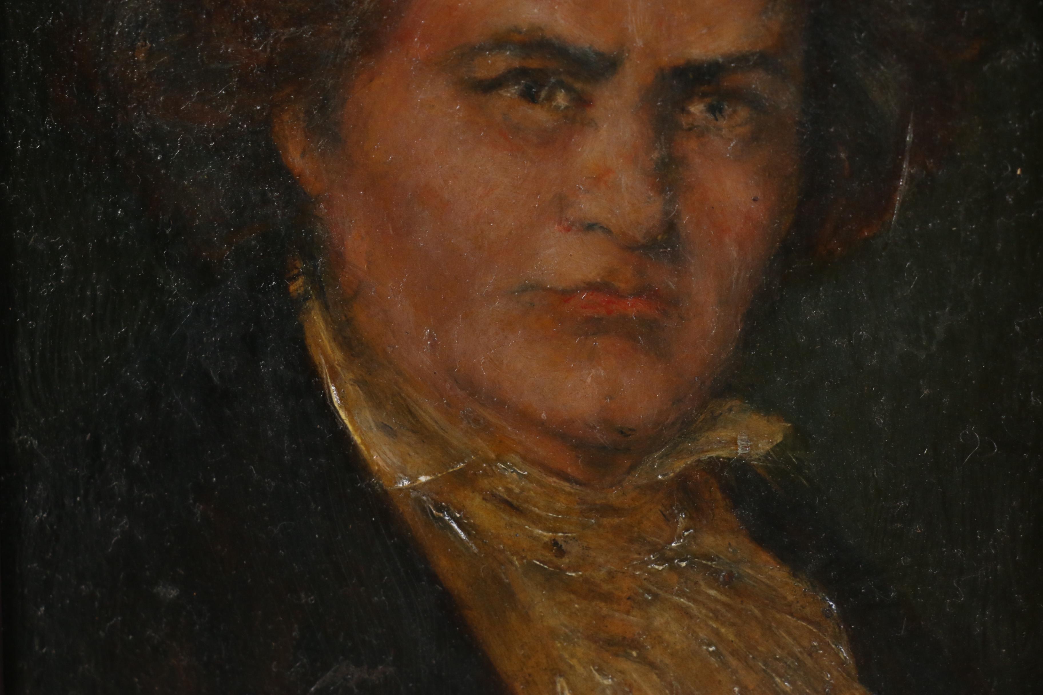 Oil Painting Beethoven Portrait in the Manner of Hermann Kern after Karl Jäger