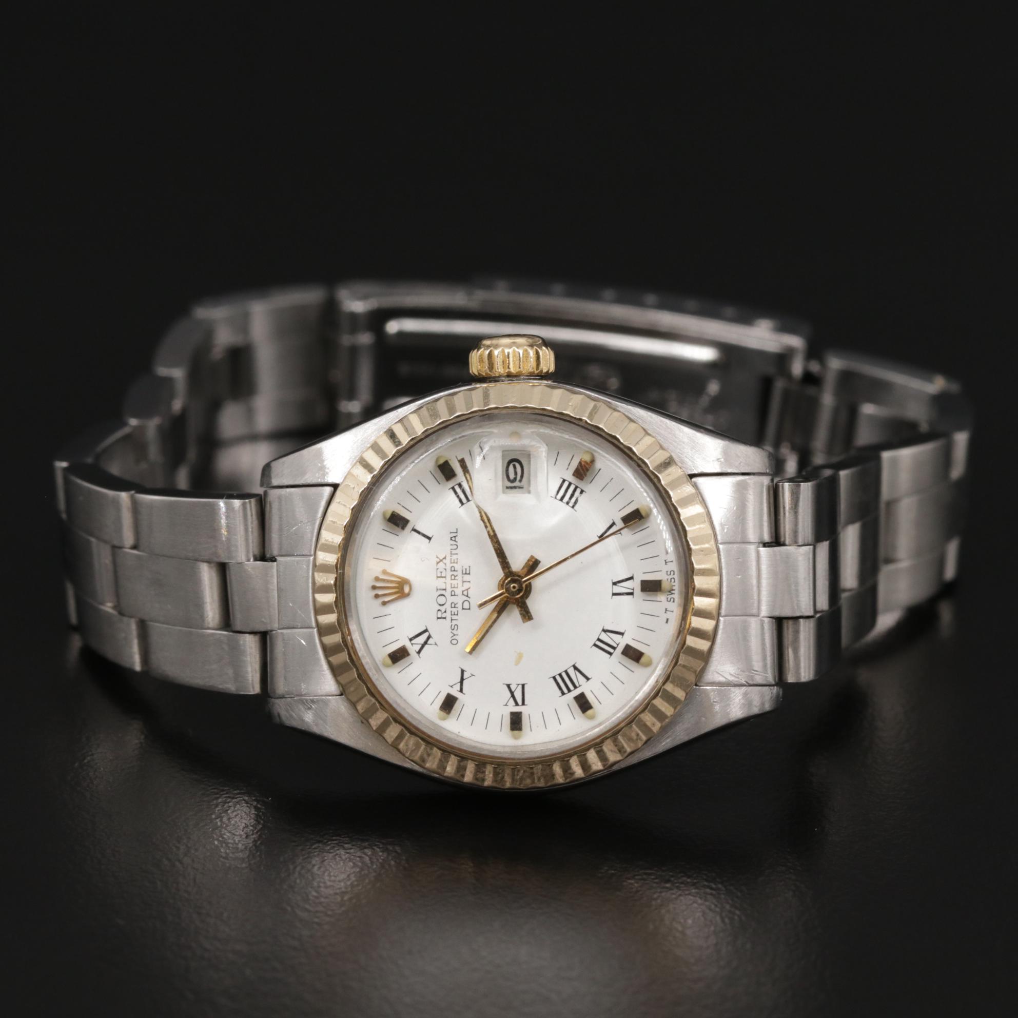 Vintage Rolex Date 6917 18K Gold and Stainless Steel Automatic Watch