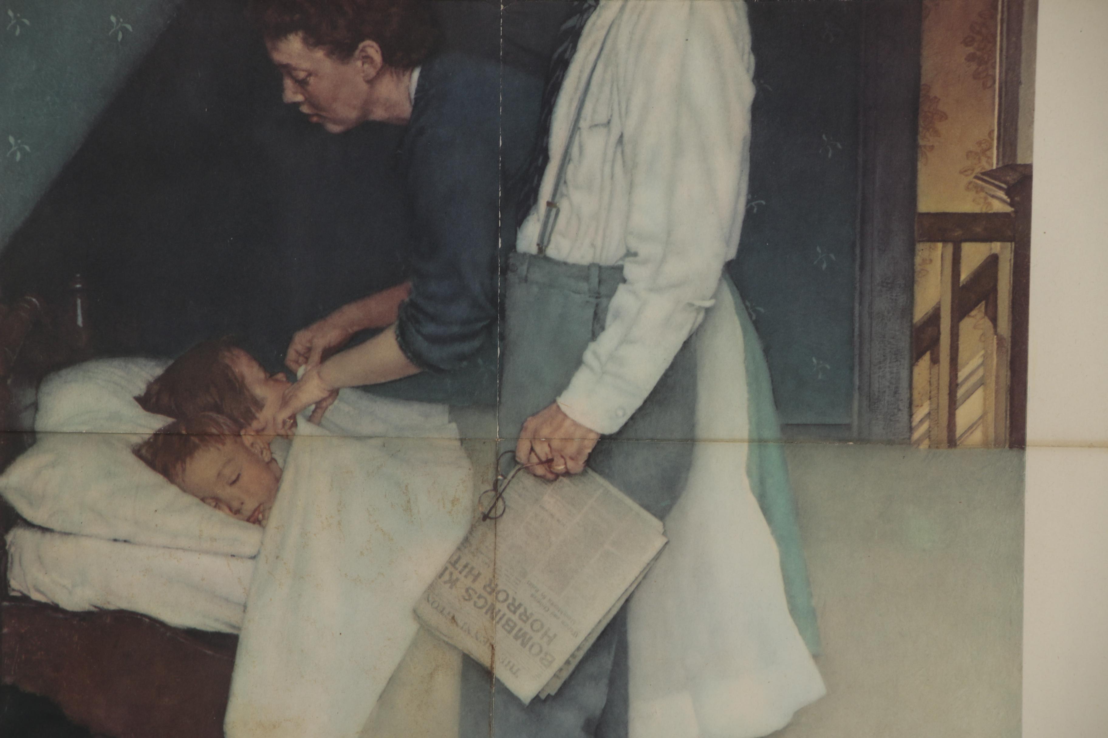 Designed by Norman Rockewell Poster "Freedom from Fear", 1943