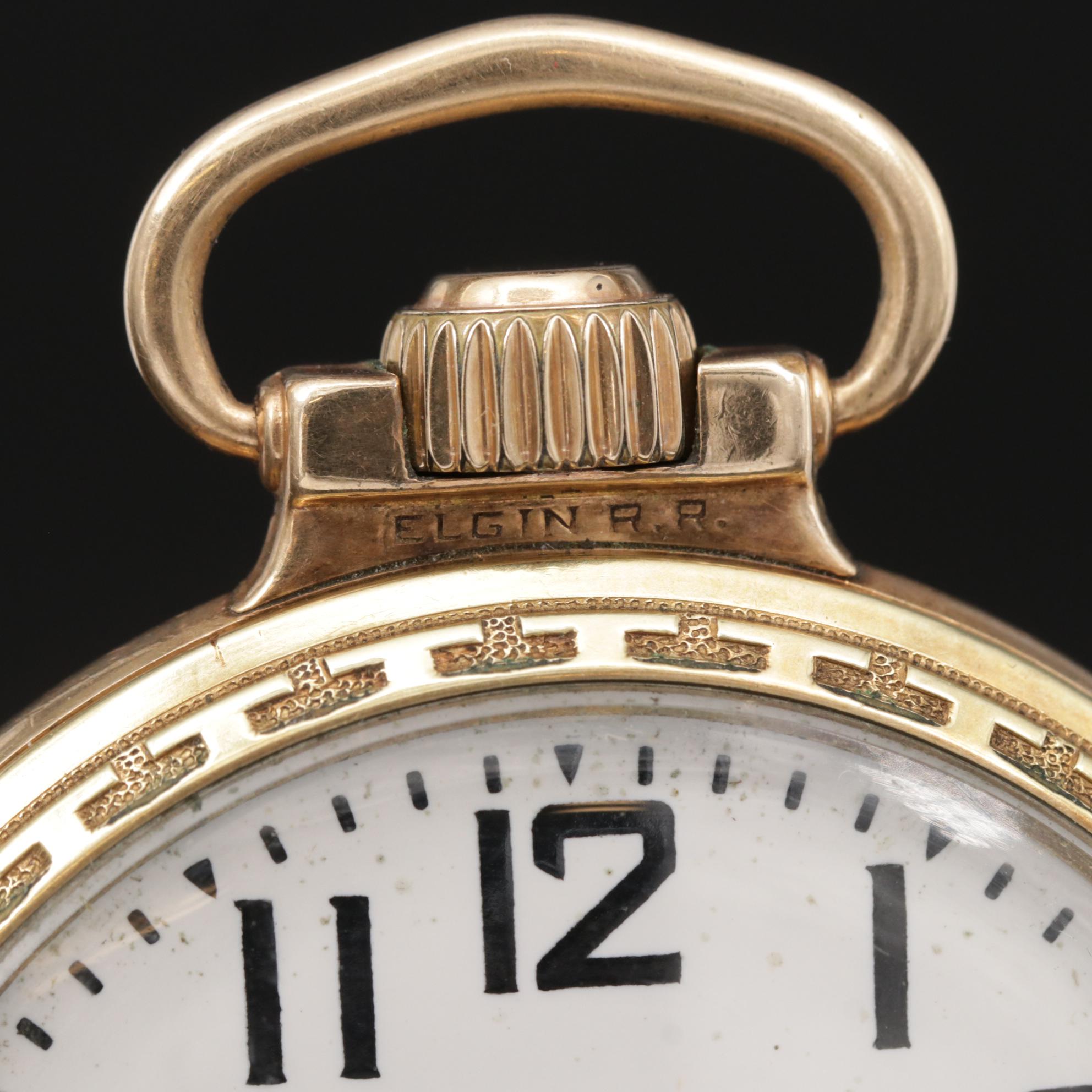 1924 Elgin Railroad Grade Gold Filled Pocket Watch