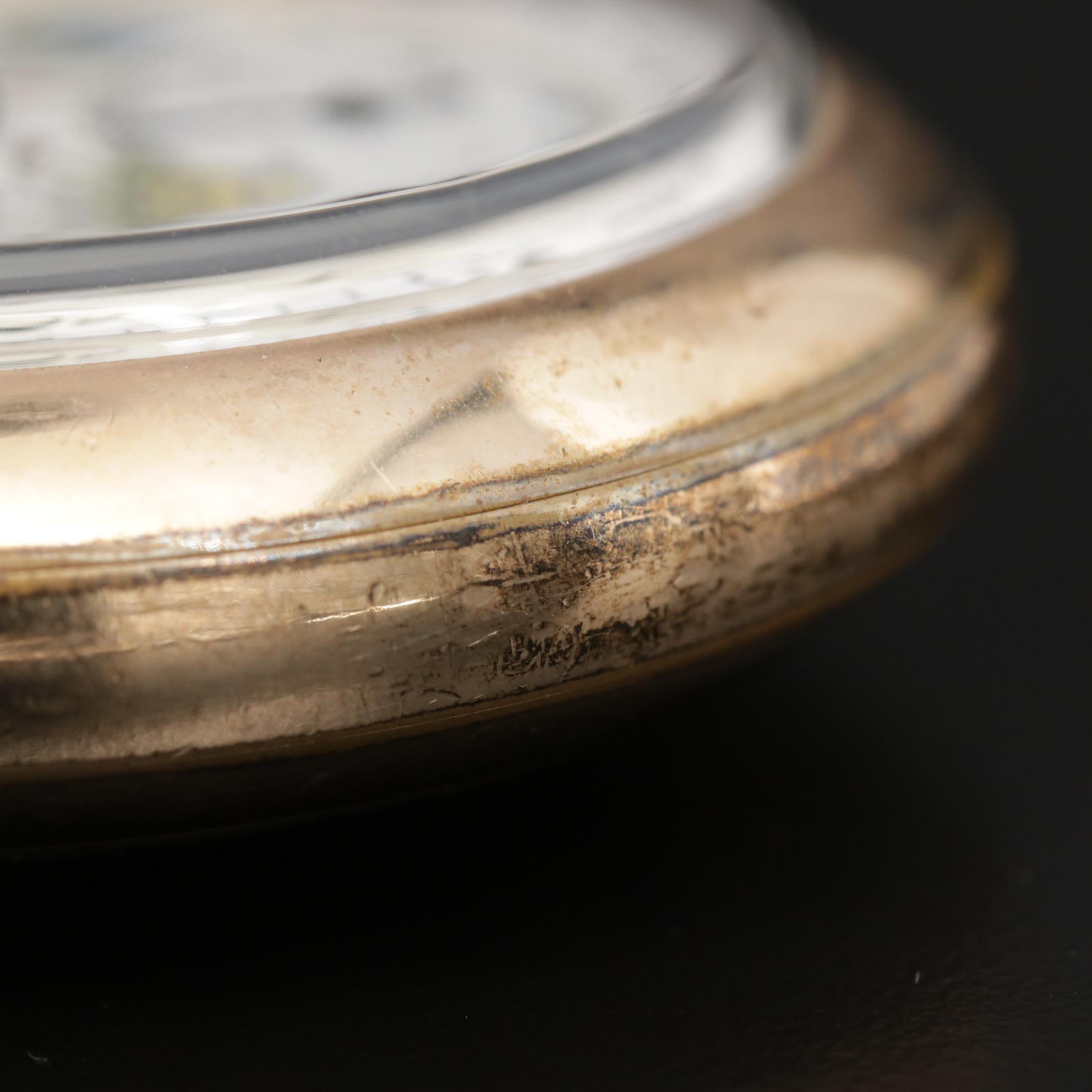 Illinois Gold Filled Open Face Pocket Watch,  Antique