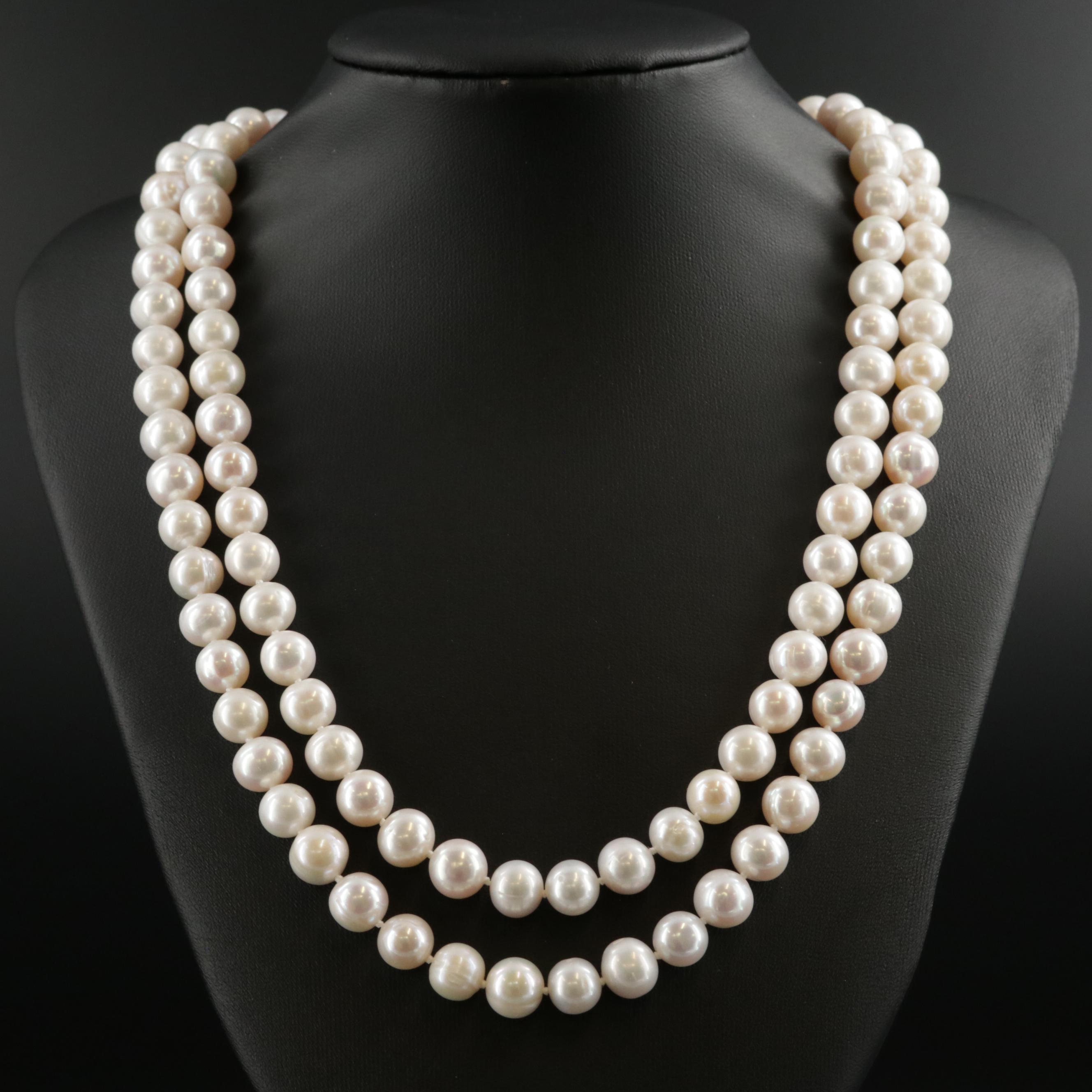 Opera Length Endless Strand Pearl Necklace