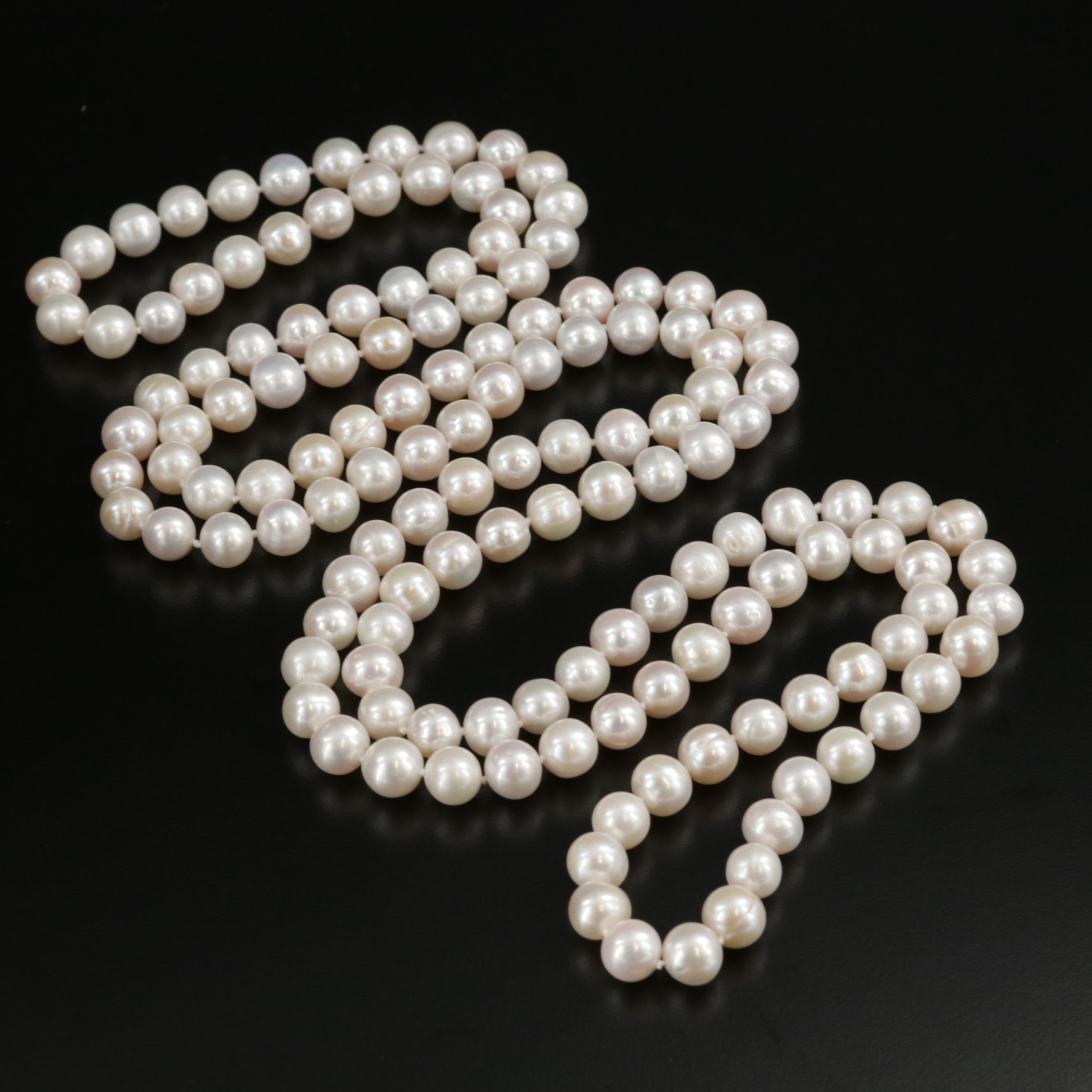 Opera Length Endless Strand Pearl Necklace