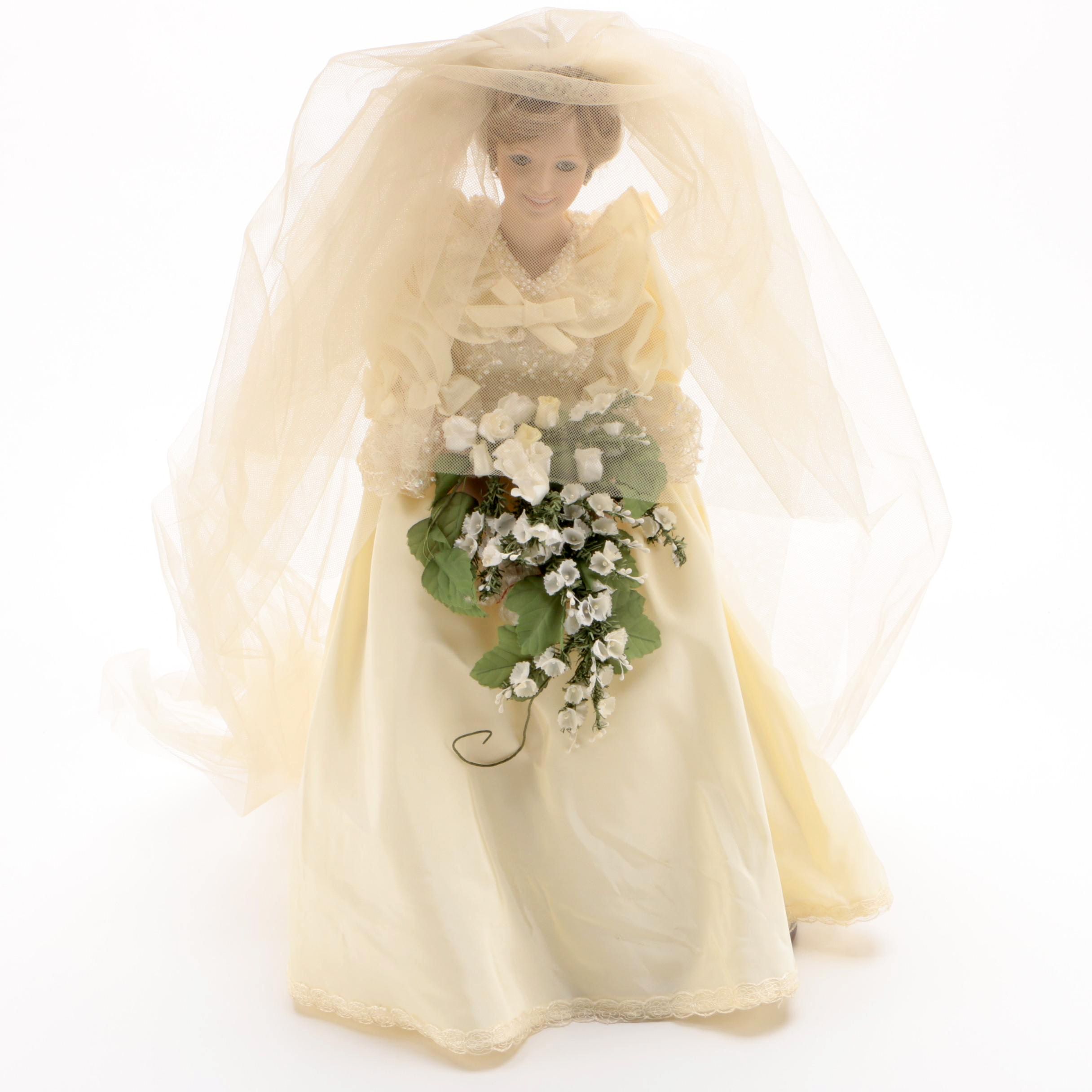 Danbury Mint "Princess Diana Bride" Porcelain Doll with Original Packaging, 1987