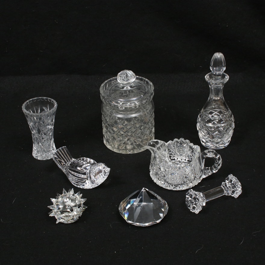 Swarovski, Waterford, and Other Crystal Table Accessories and Figurines