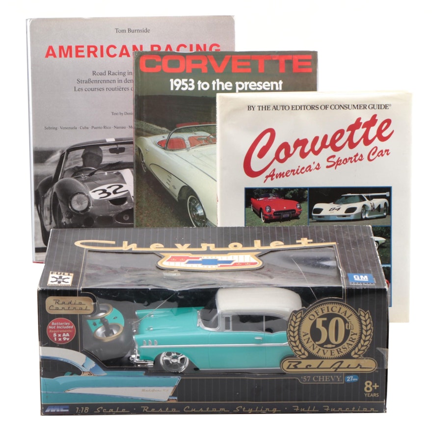Moto Concepts 1957 Chevy "Bel Air" Radio Control Battery Operated Car with Books