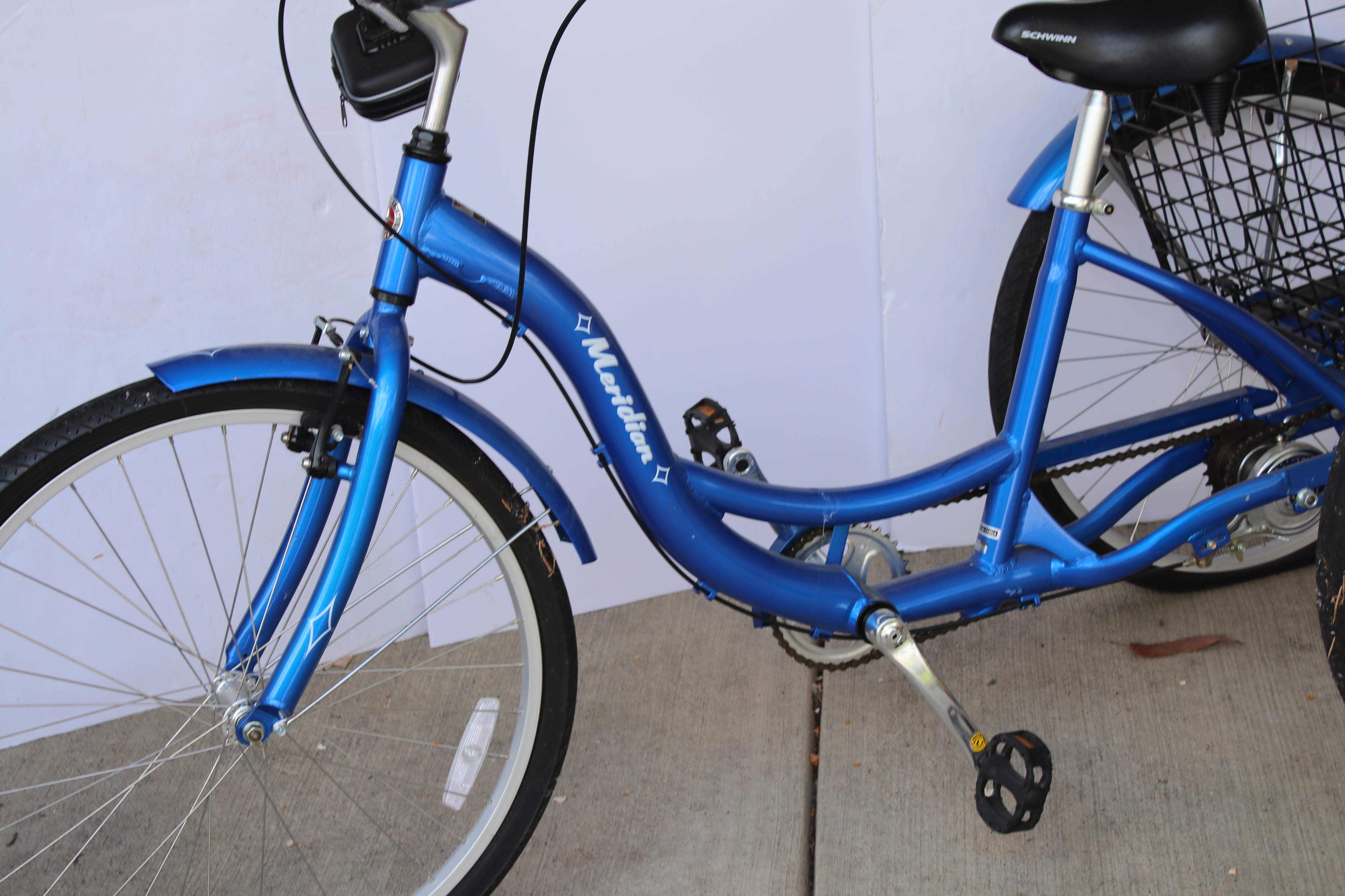 Schwinn Meridian Adult Cruiser Tricycle with Rear Basket