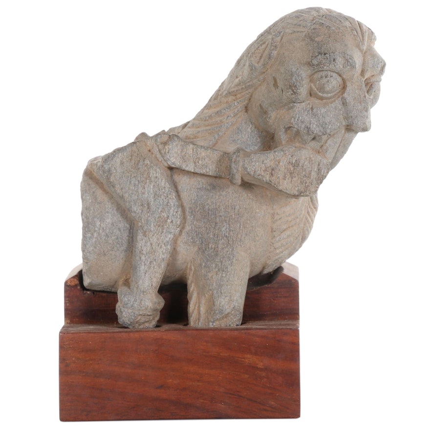 Carved Gray Schist Lion, Gandhara, 2nd-3rd Century