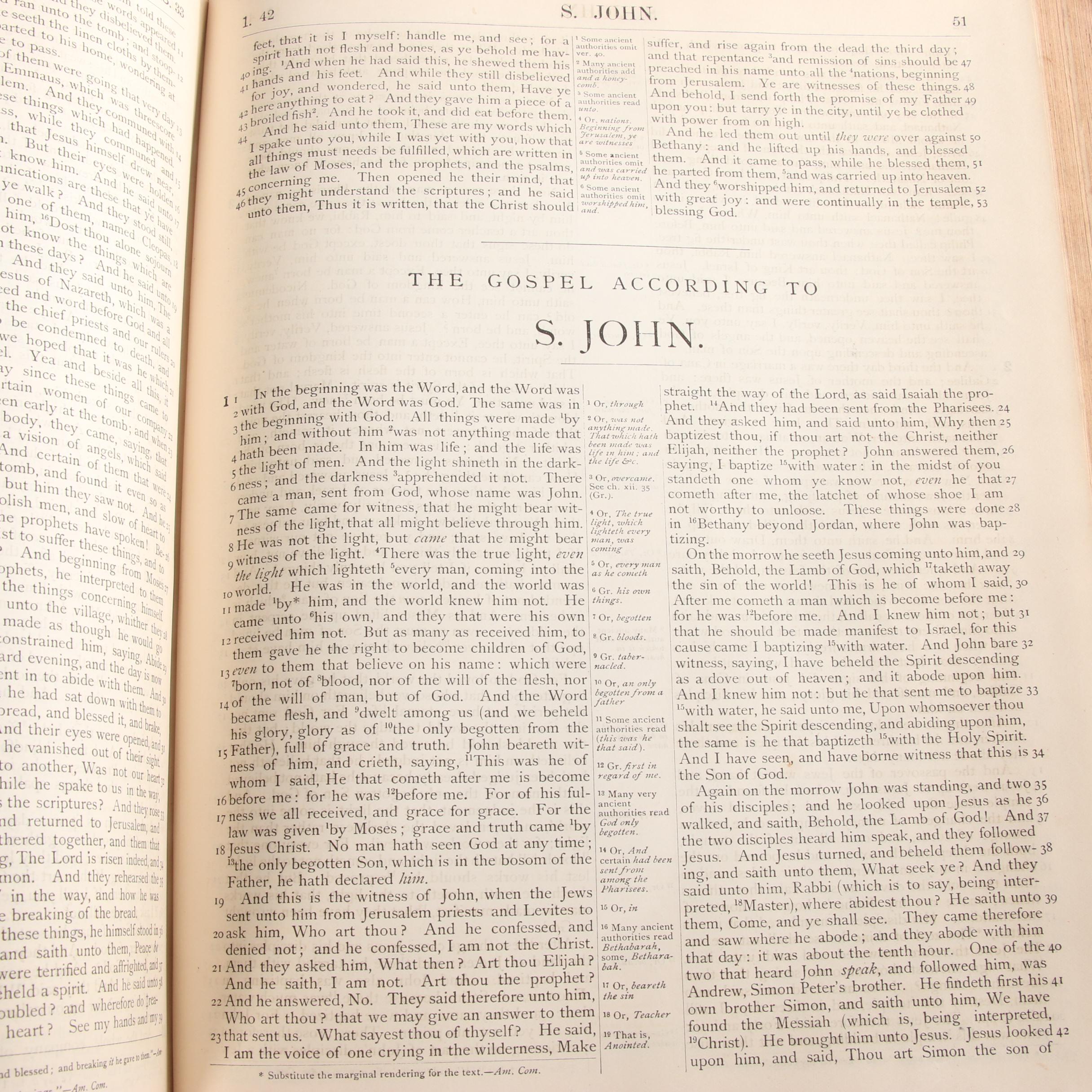 1881 "The Holy Bible with Complete Concordance and Bible Dictionary"