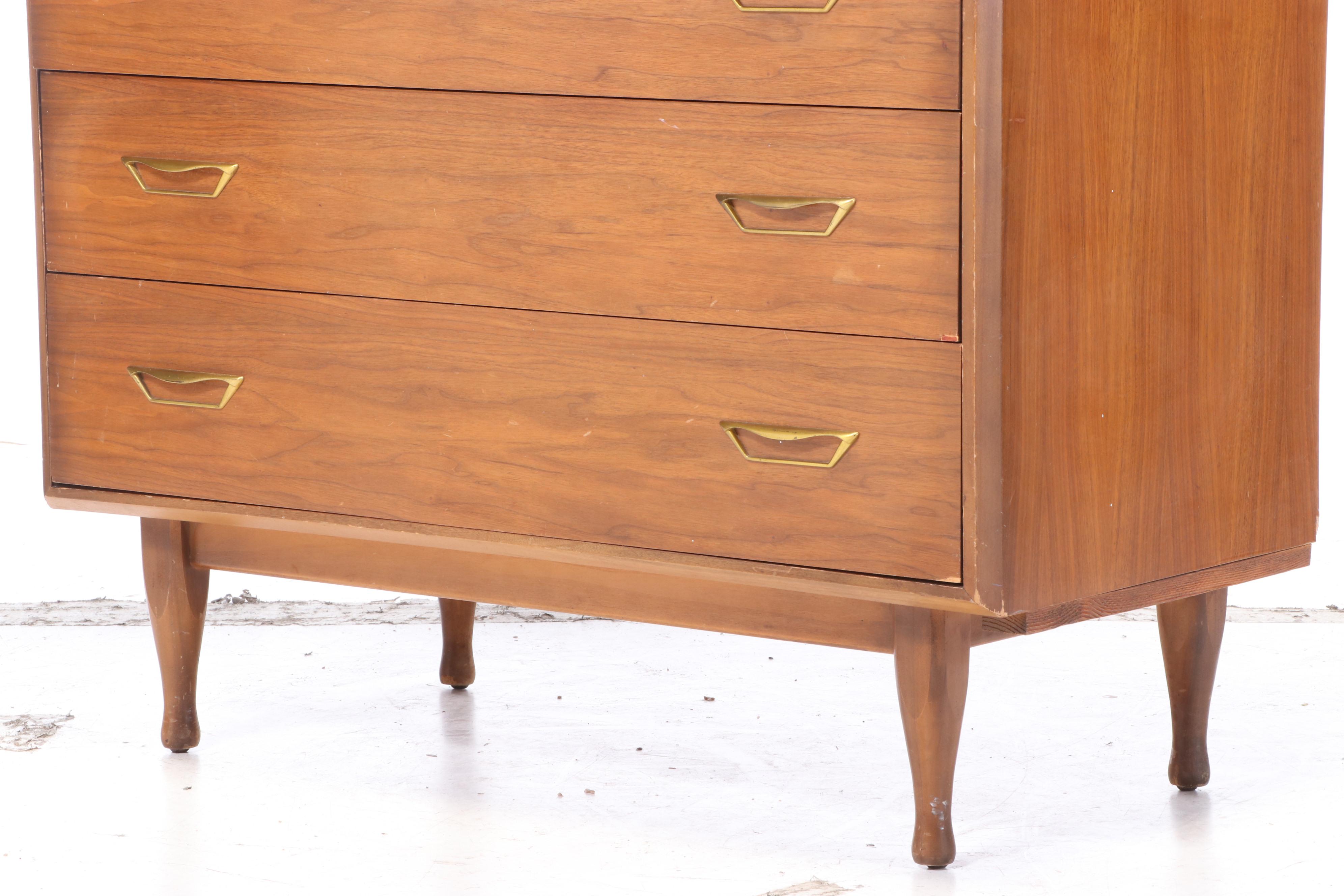 Mid Century Modern Walnut Chest of Drawers