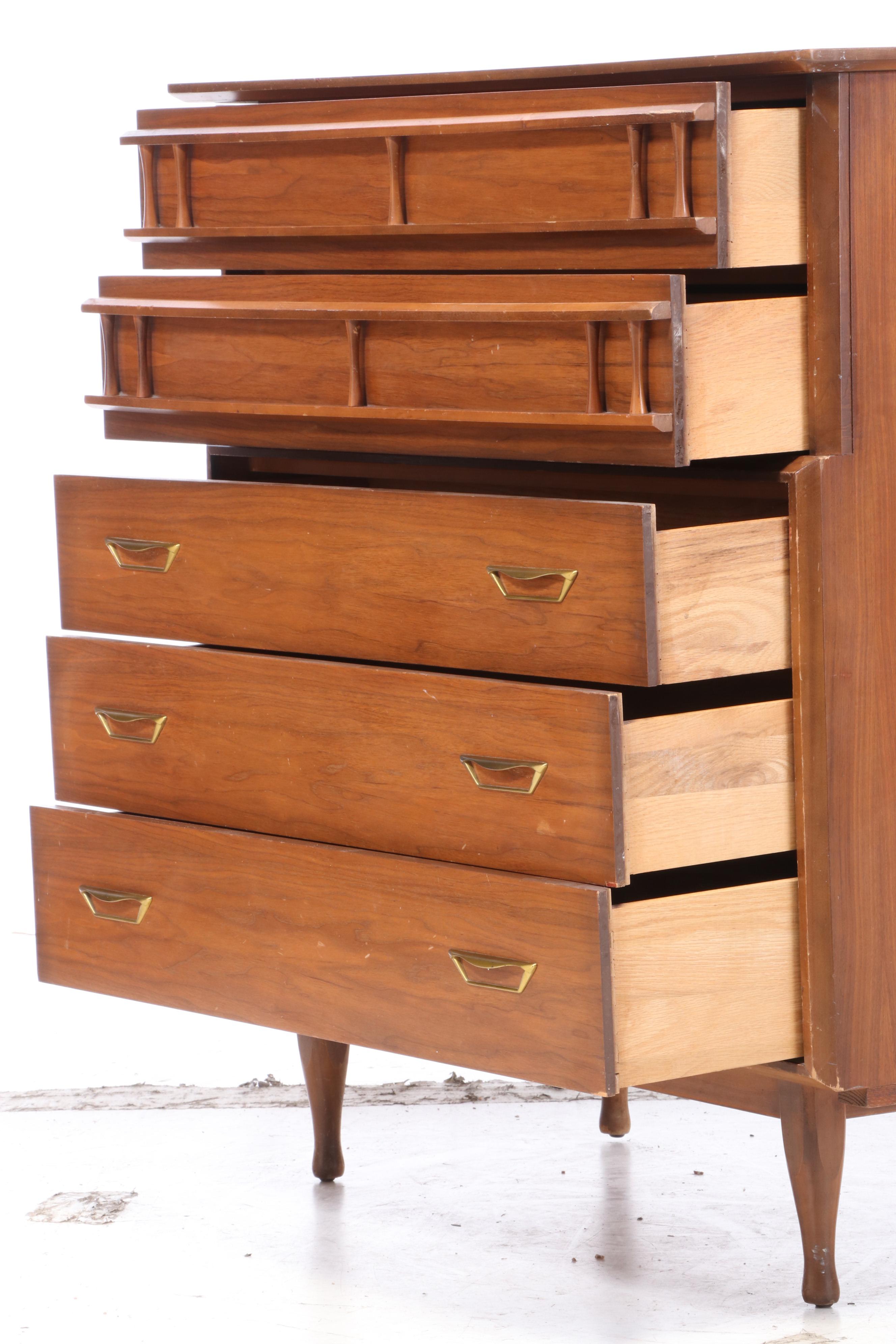 Mid Century Modern Walnut Chest of Drawers