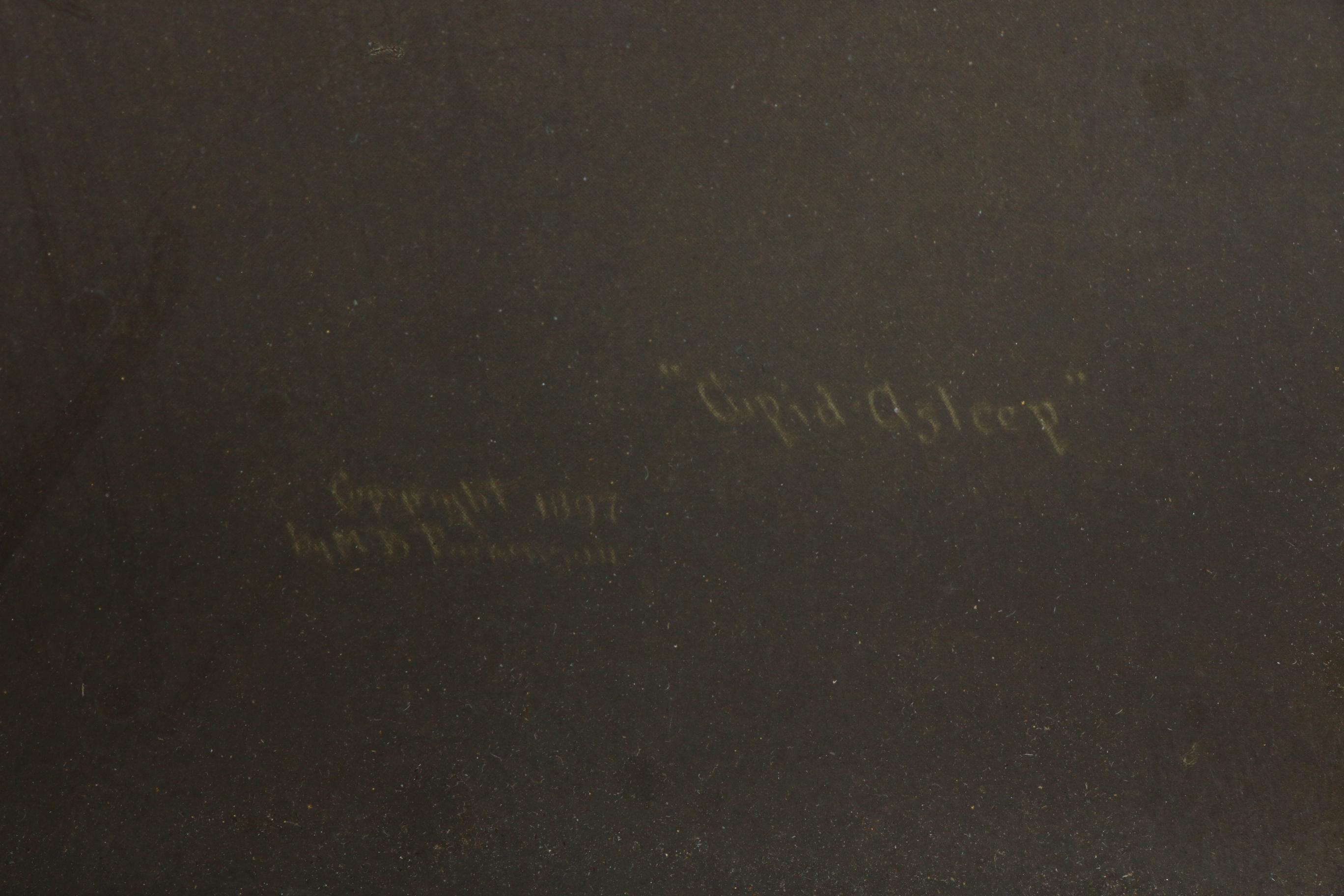 M.B. Parkinson Half-Tone Prints "Cupid Awake" and "Cupid Asleep", c. 1900