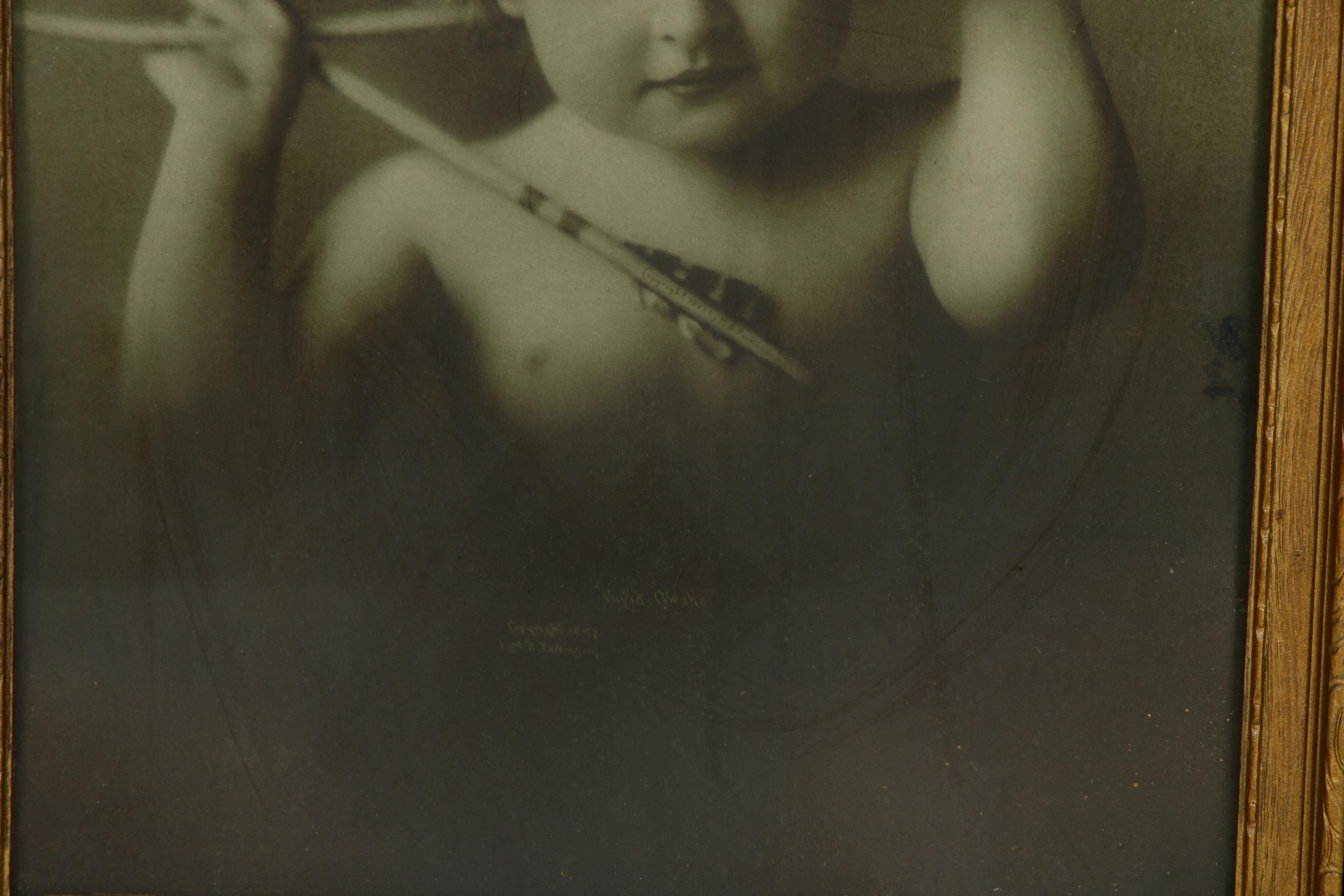 M.B. Parkinson Half-Tone Prints "Cupid Awake" and "Cupid Asleep", c. 1900