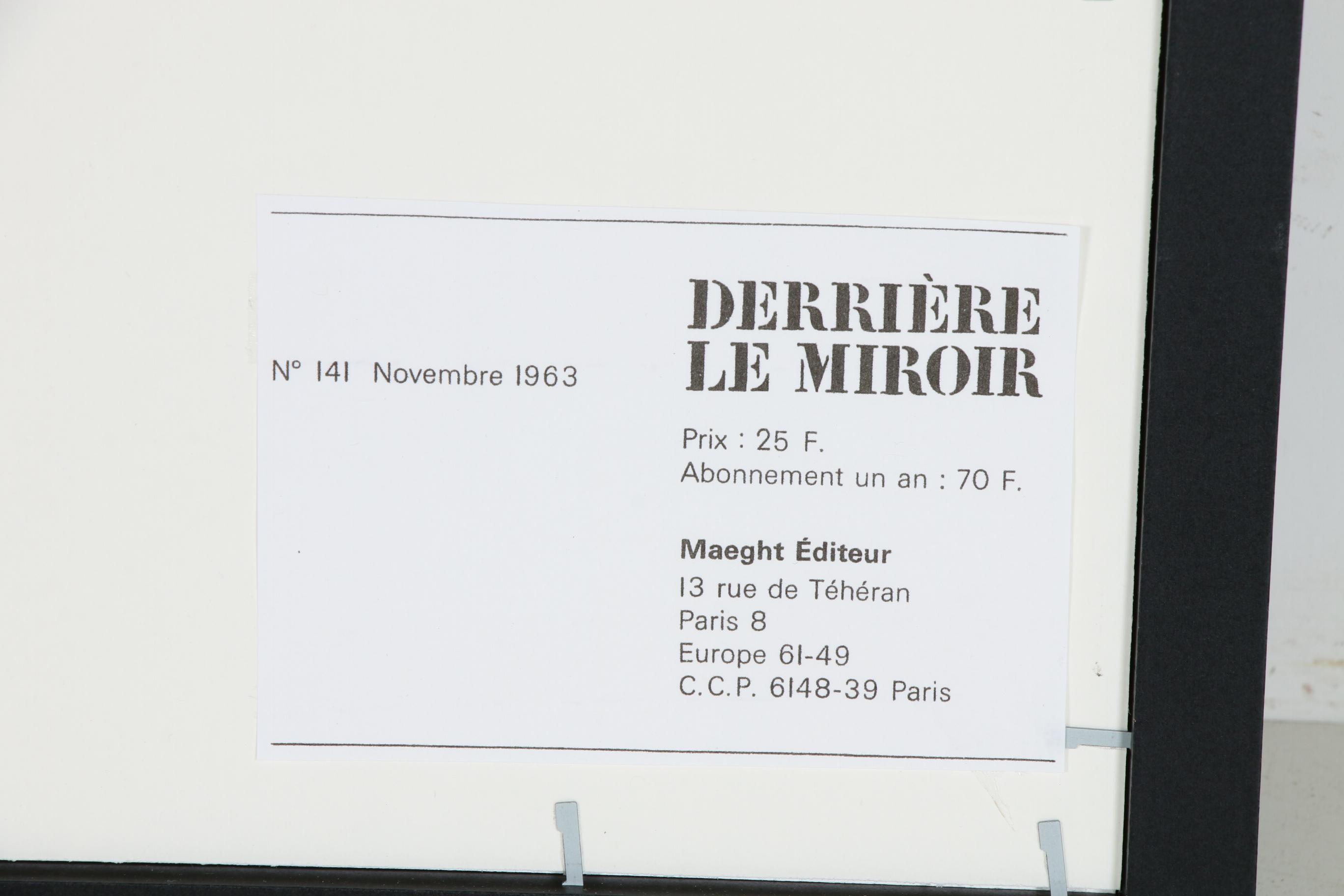 Alexander Calder Color Lithograph for "Derrière le Miroir", 1963