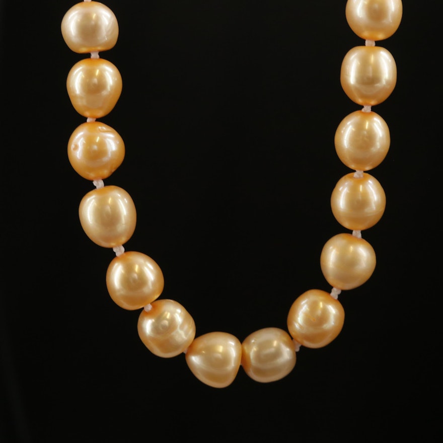 Pearl Necklace with 14K Clasp