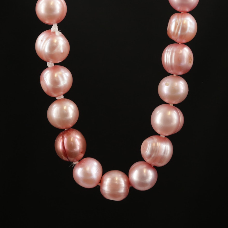 Cultured Pearl Necklace With 14K White Gold Clasp