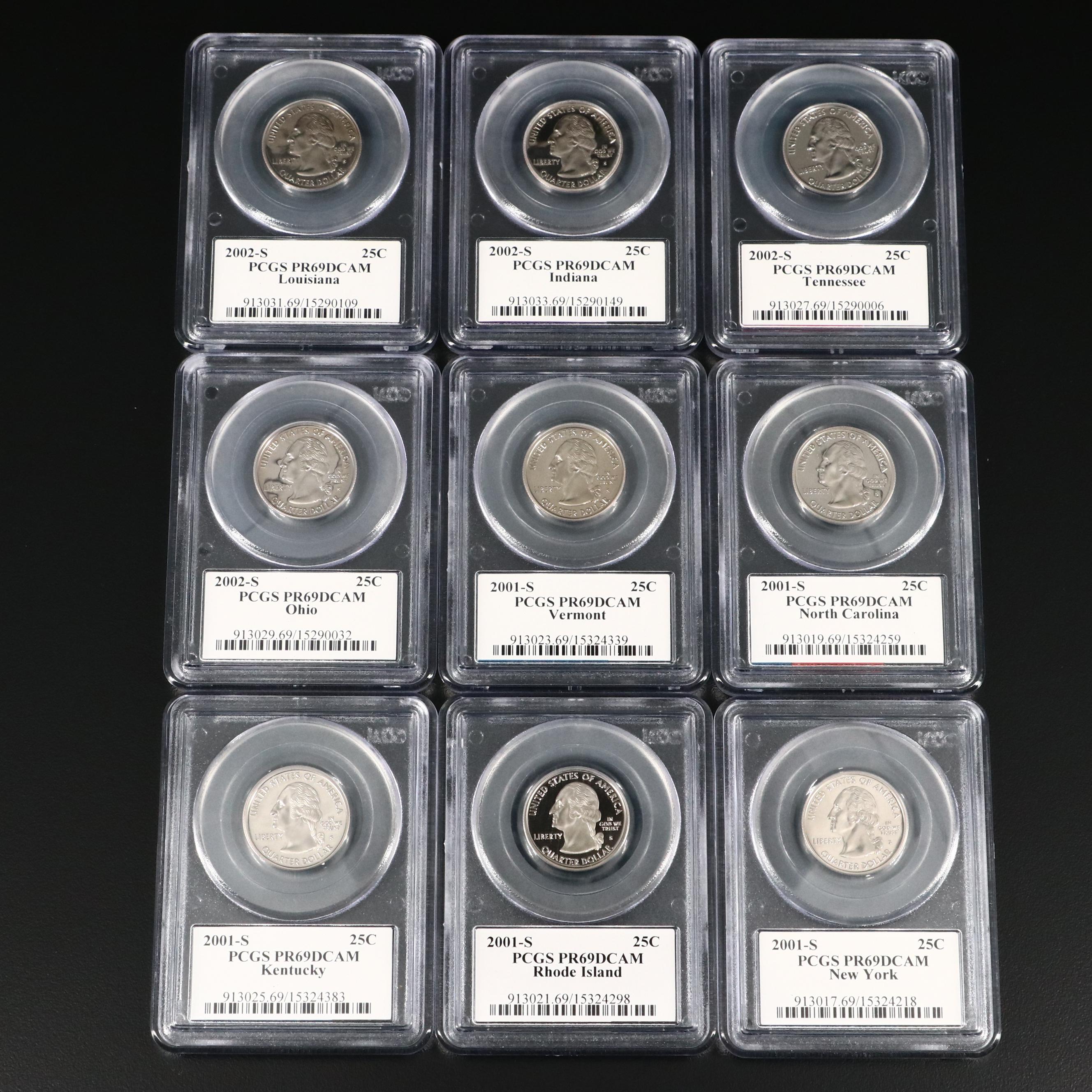 Collection of PCGS Graded Silver Proof State Quarters