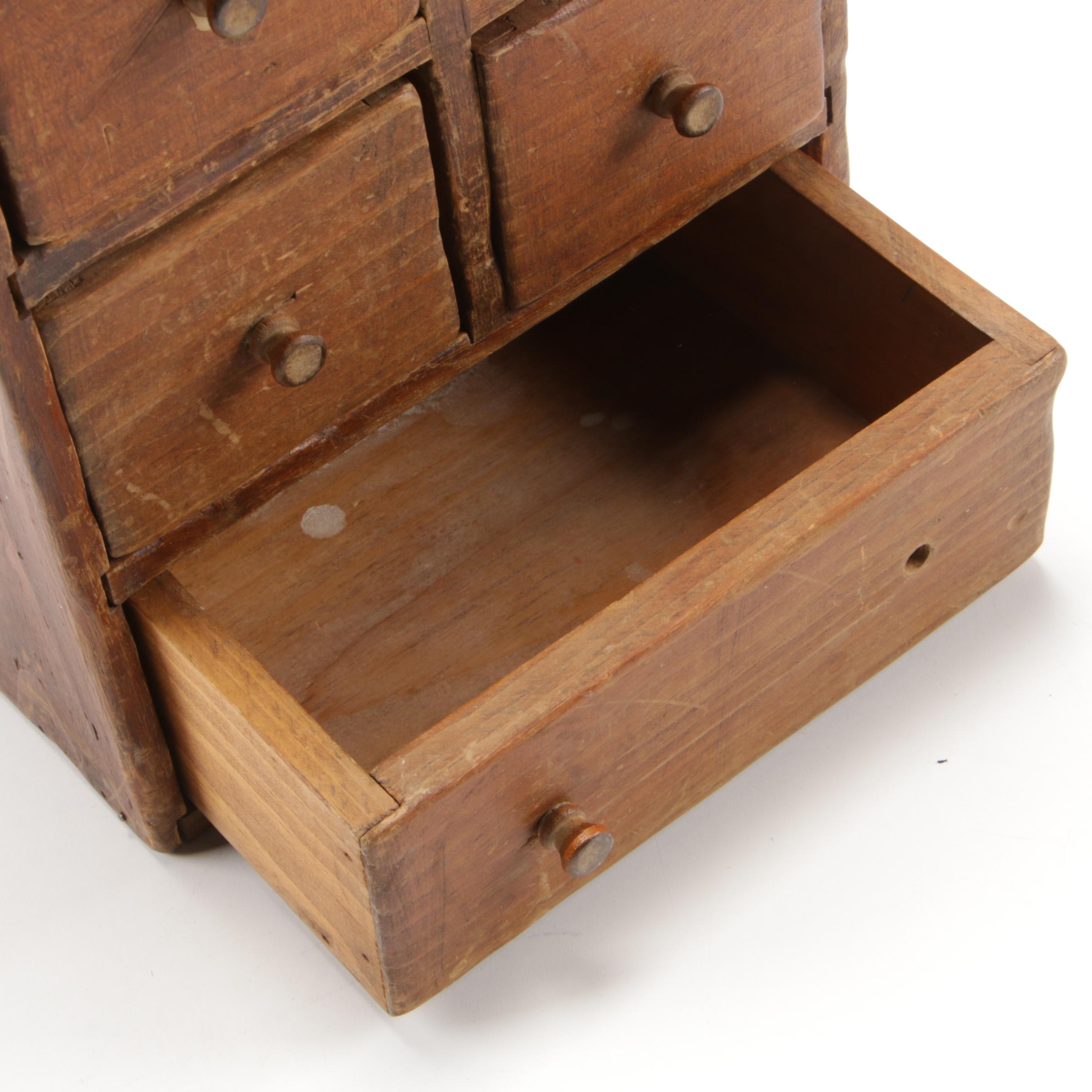 Decorative Hand Crafted Wooden Notion Box Organizer