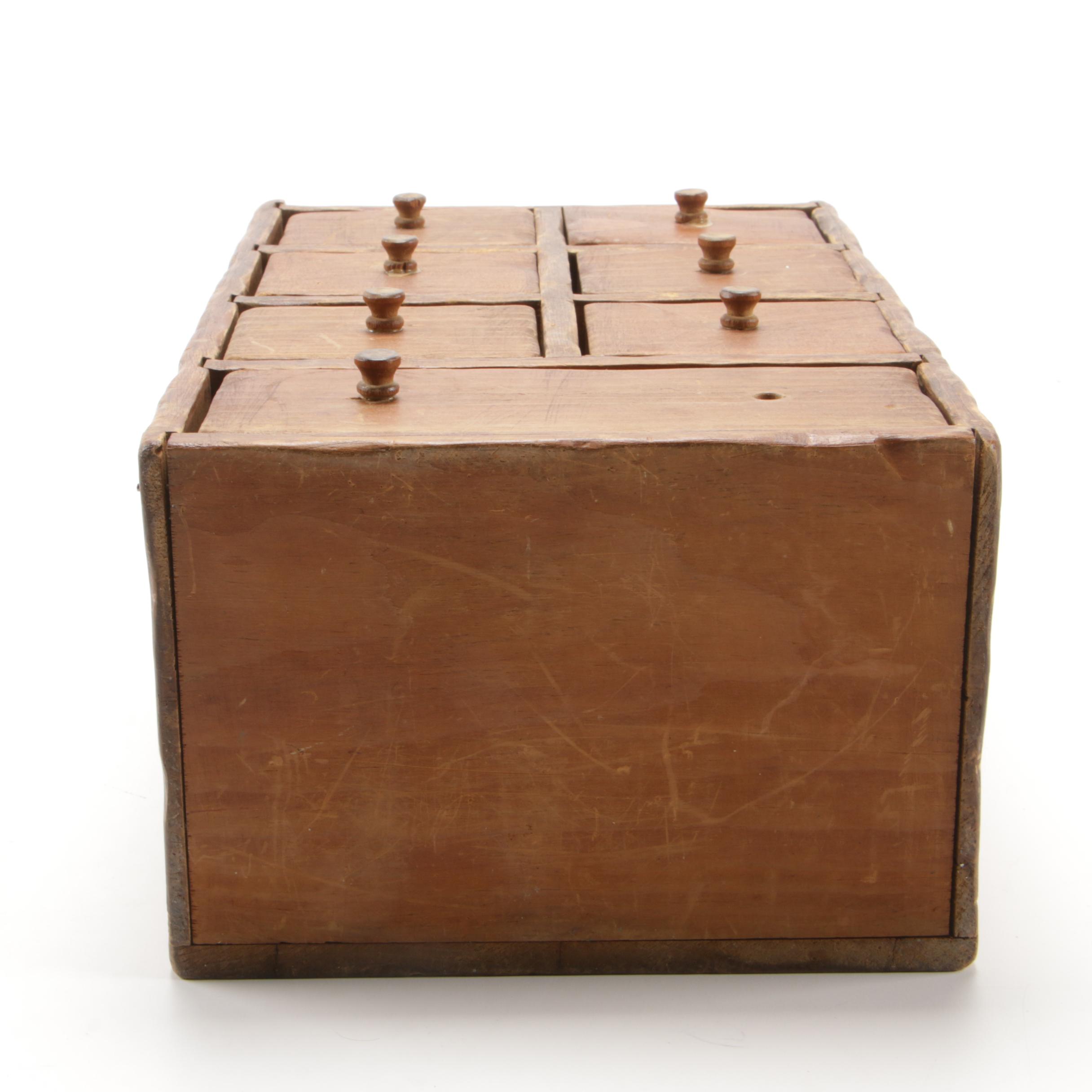 Decorative Hand Crafted Wooden Notion Box Organizer