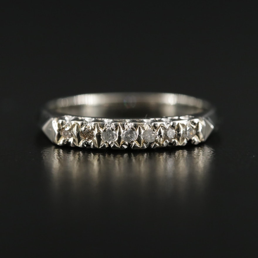 14K White Gold Diamond Ring