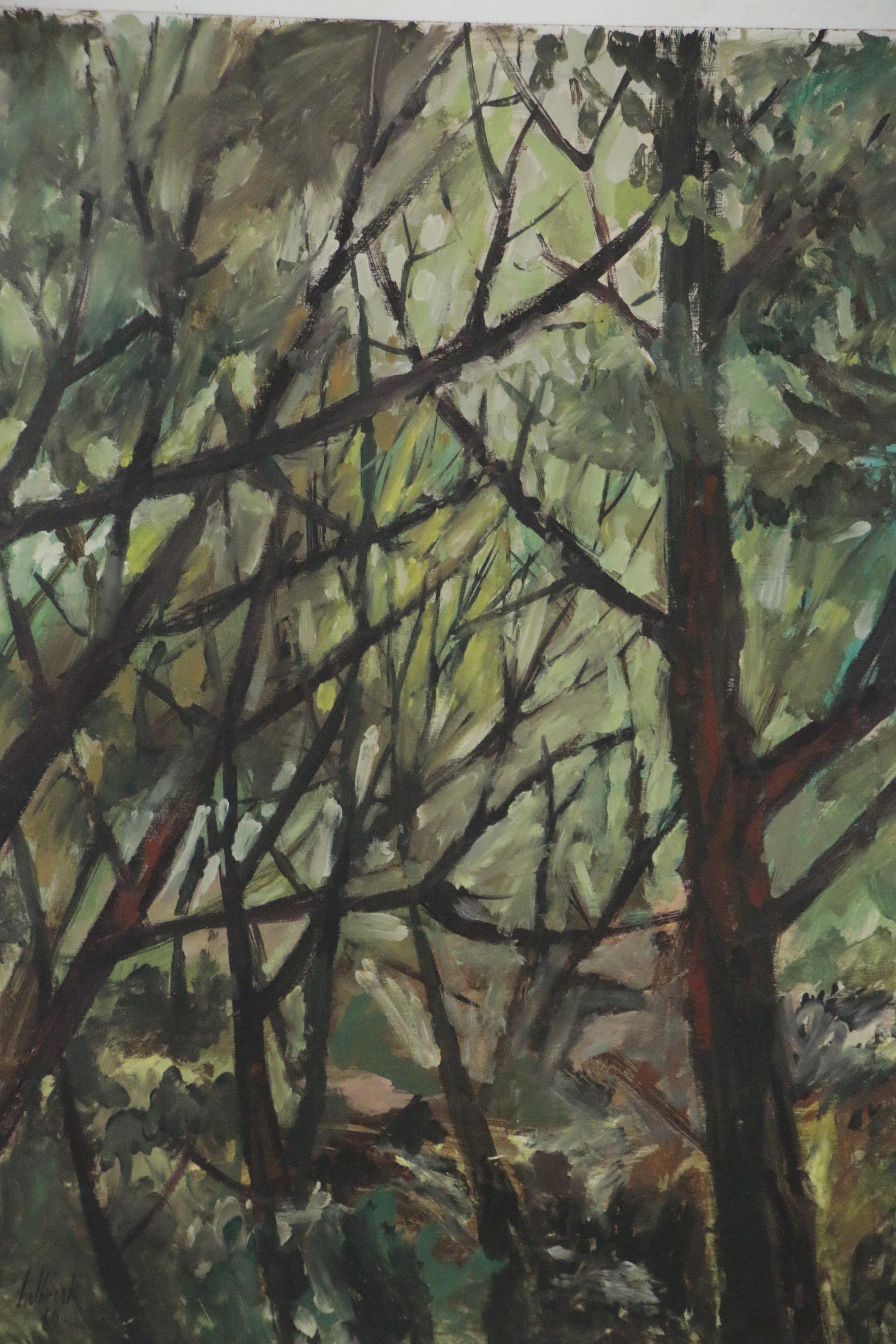 Peter Holbrook Landscape Oil Painting of Forest