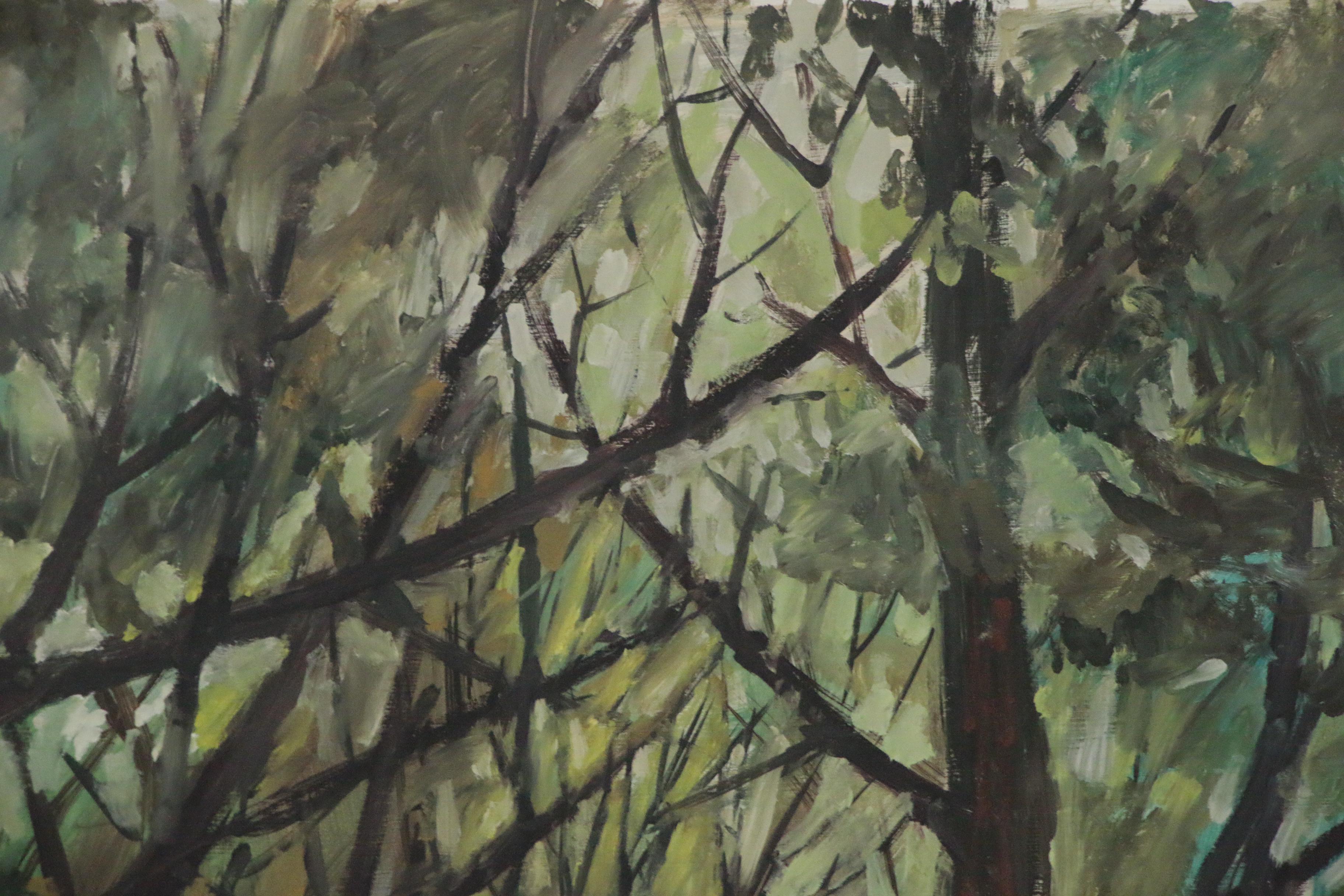 Peter Holbrook Landscape Oil Painting of Forest