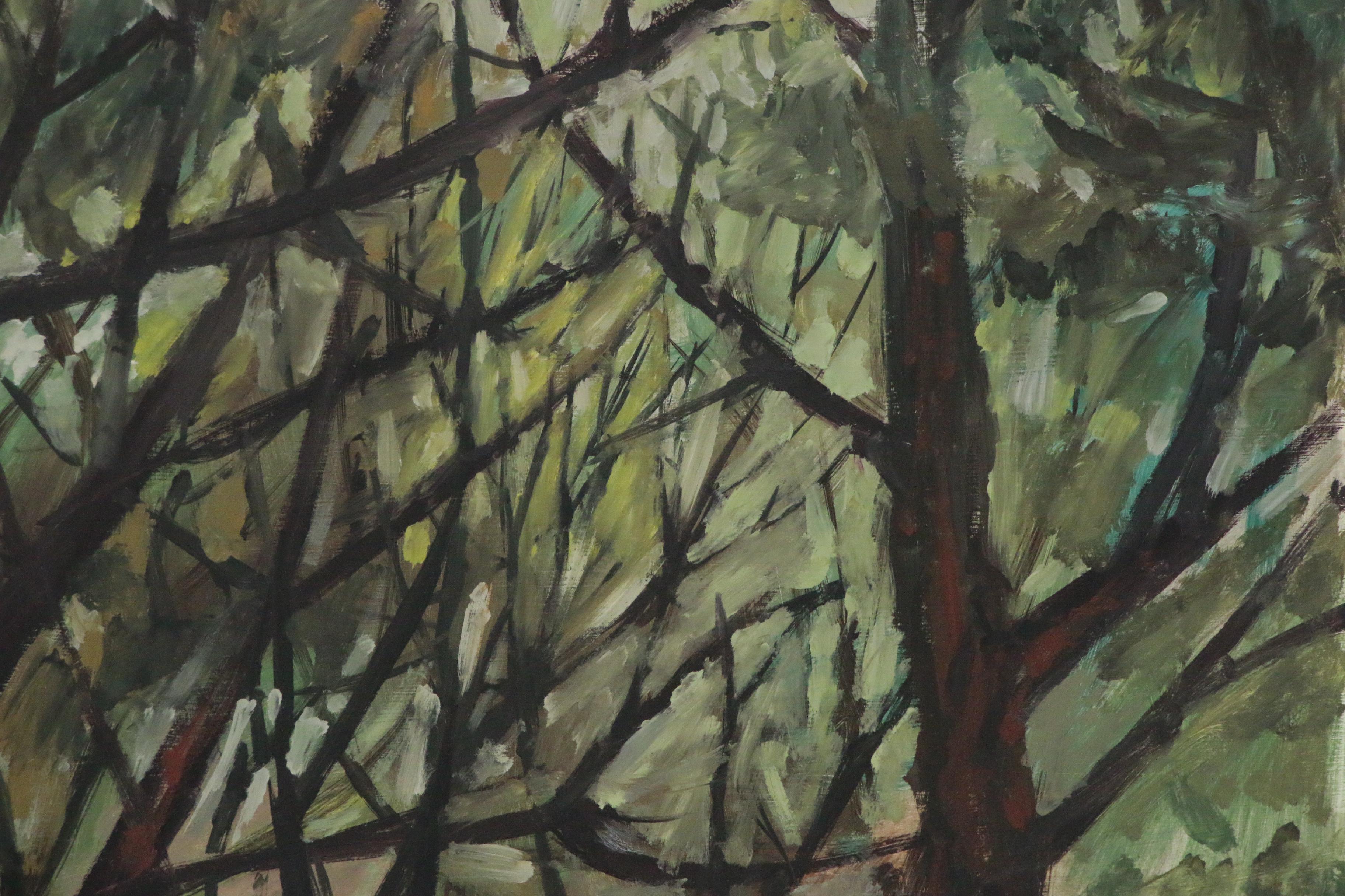 Peter Holbrook Landscape Oil Painting of Forest