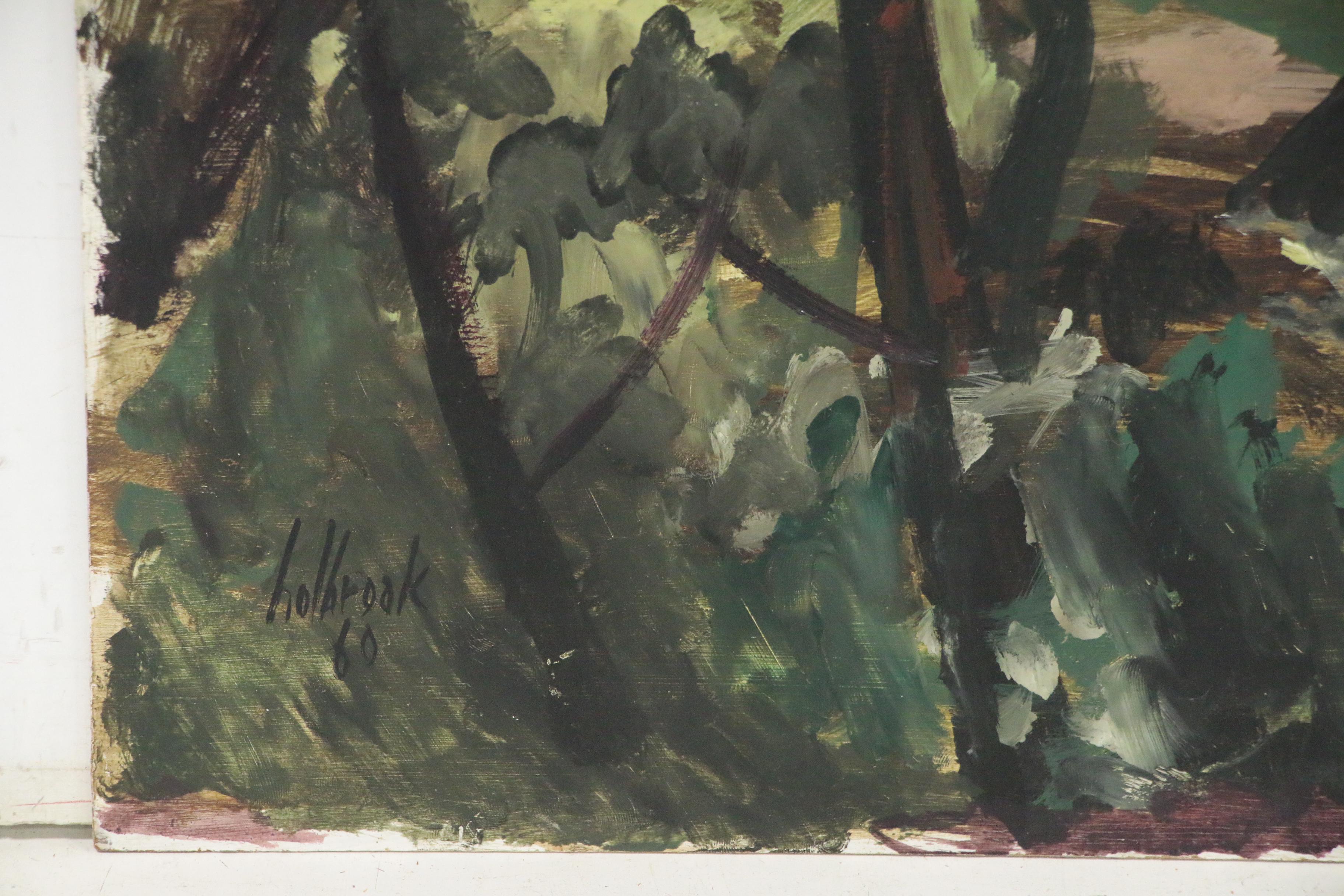 Peter Holbrook Landscape Oil Painting of Forest