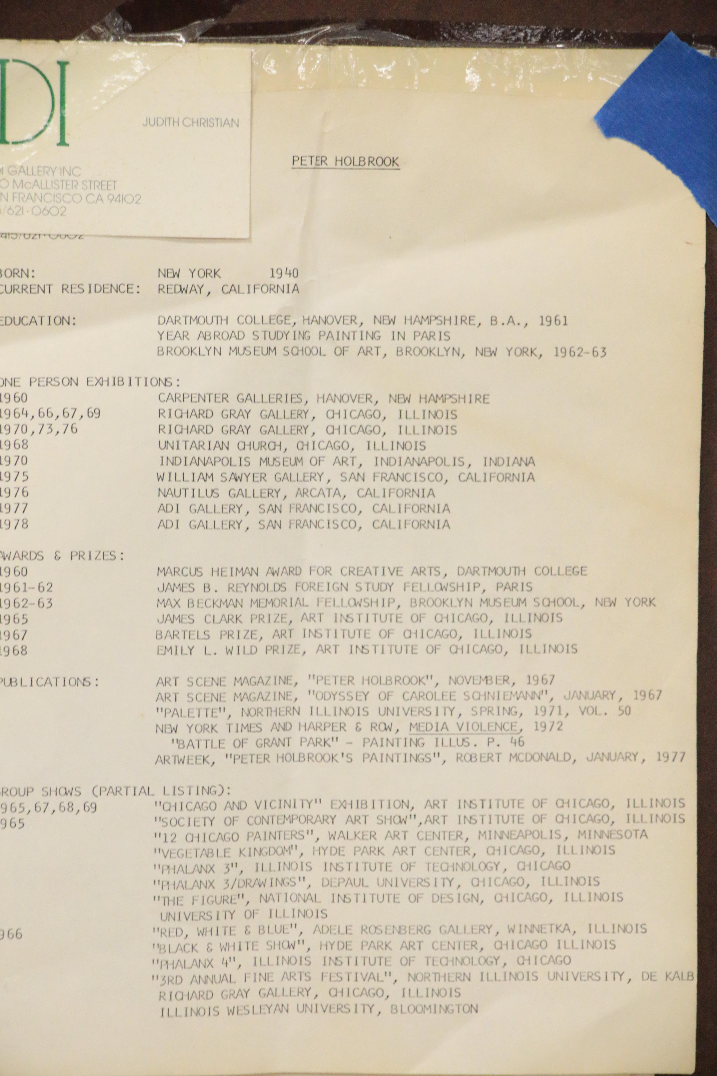 Peter Holbrook Landscape Oil Painting of Forest