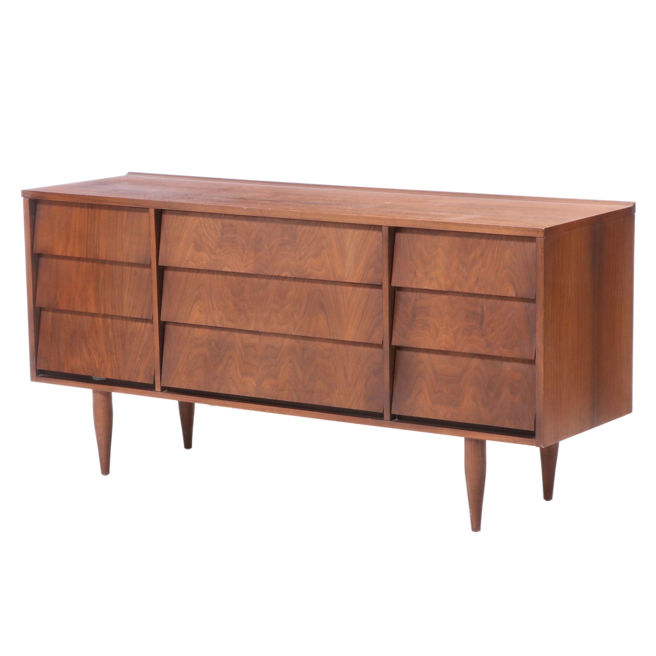 Mid Century Modern Walnut Chest of Drawers