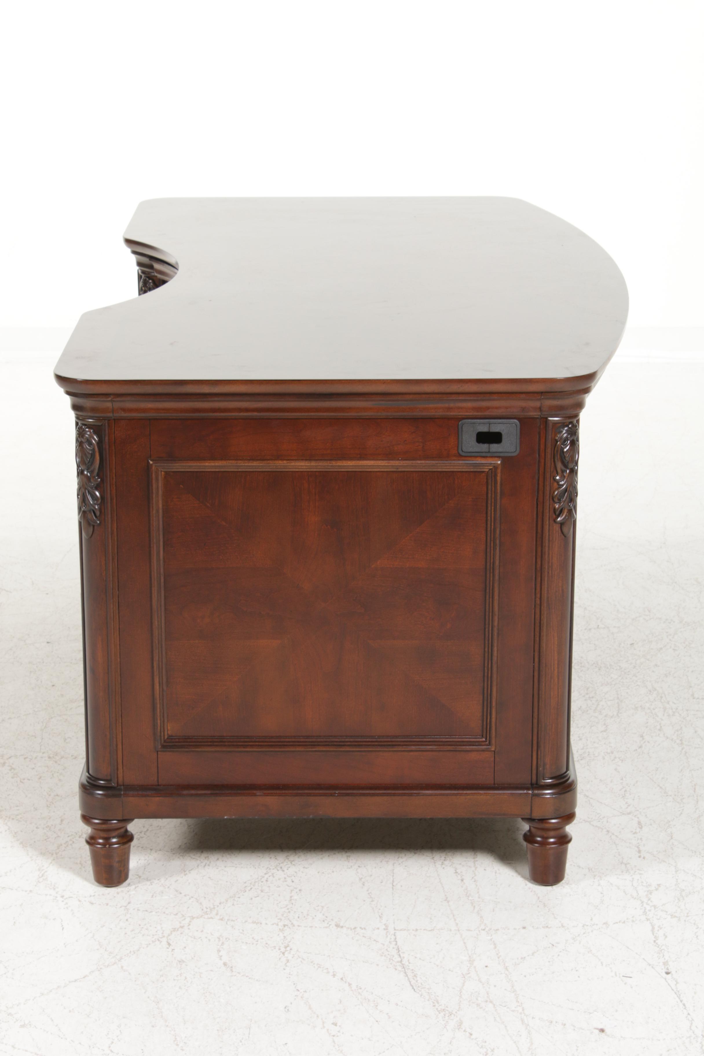 American Signature Collection Mahogany-Stained Executive Desk