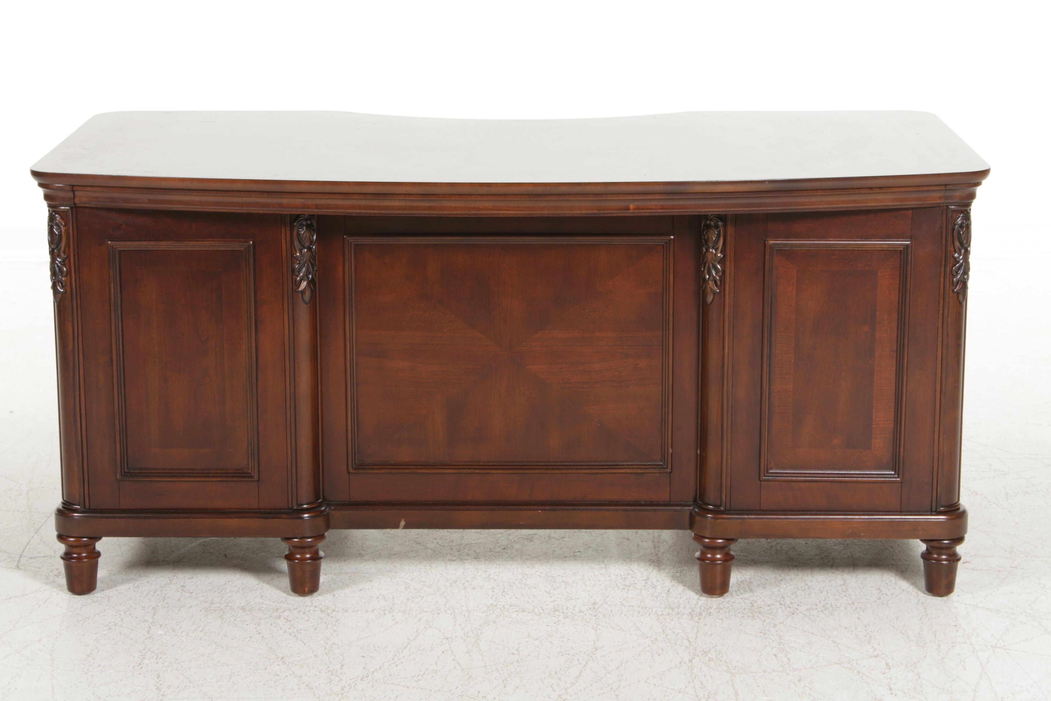 American Signature Collection Mahogany-Stained Executive Desk