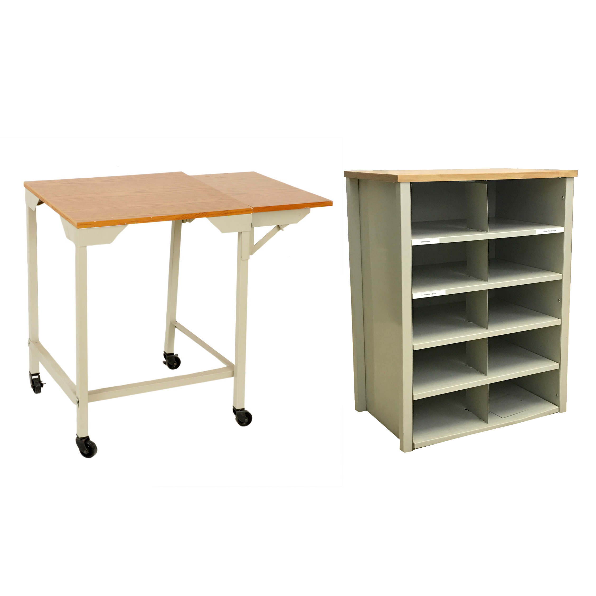 Garrett Industries Metal and Laminate Typing Stand with File Cabinet