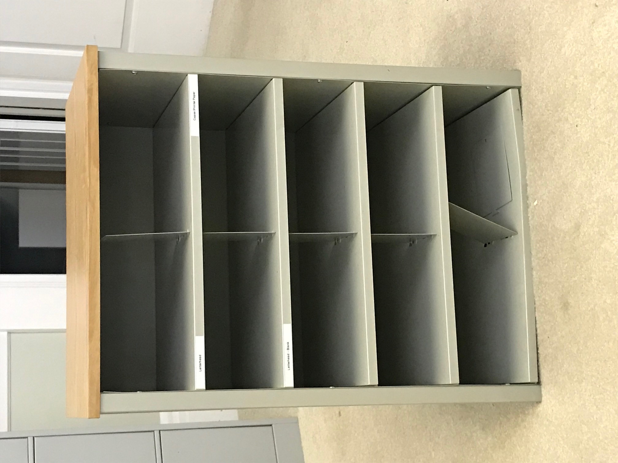 Garrett Industries Metal and Laminate Typing Stand with File Cabinet