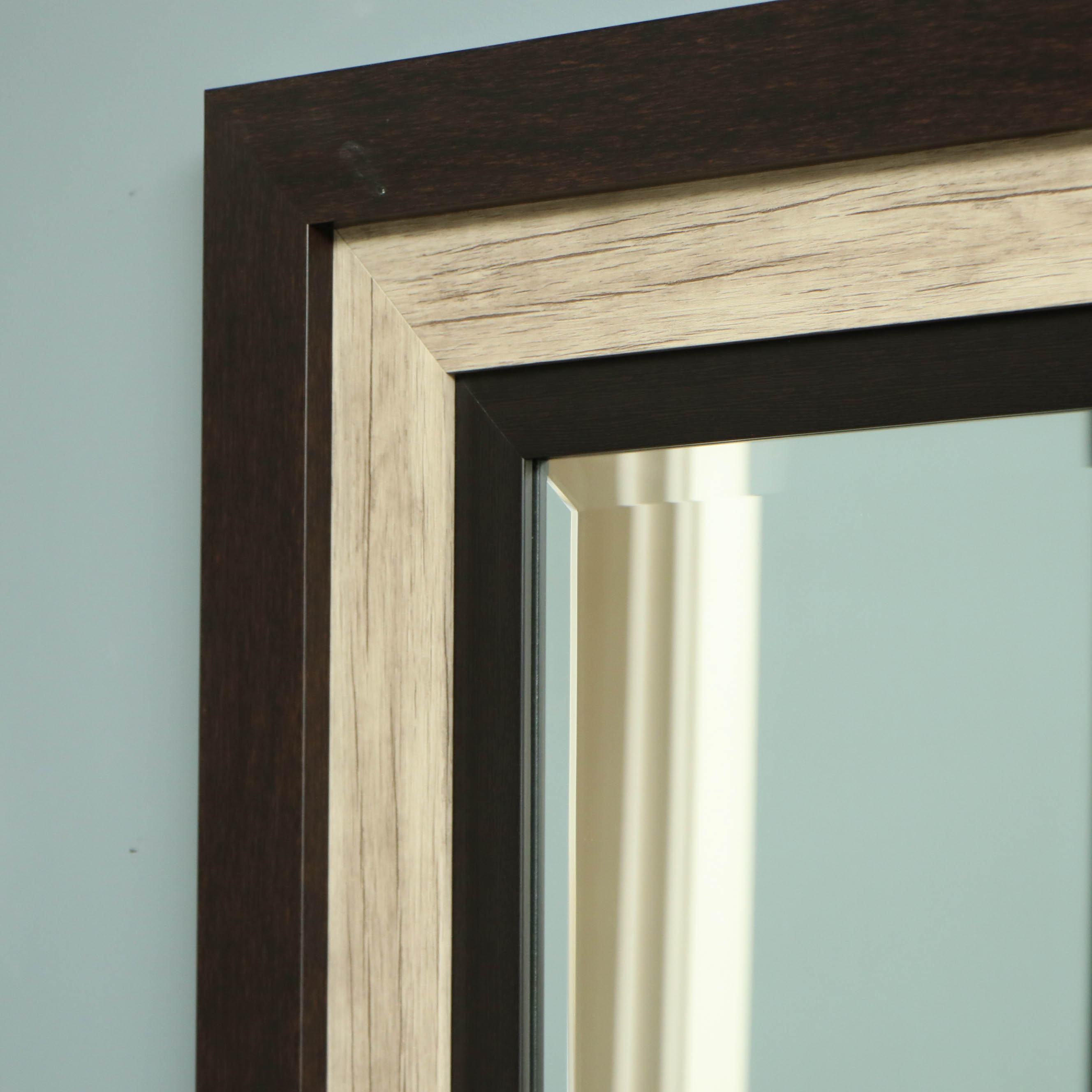 Transitional Style Wood Framed Full-Length Mirror in Espresso