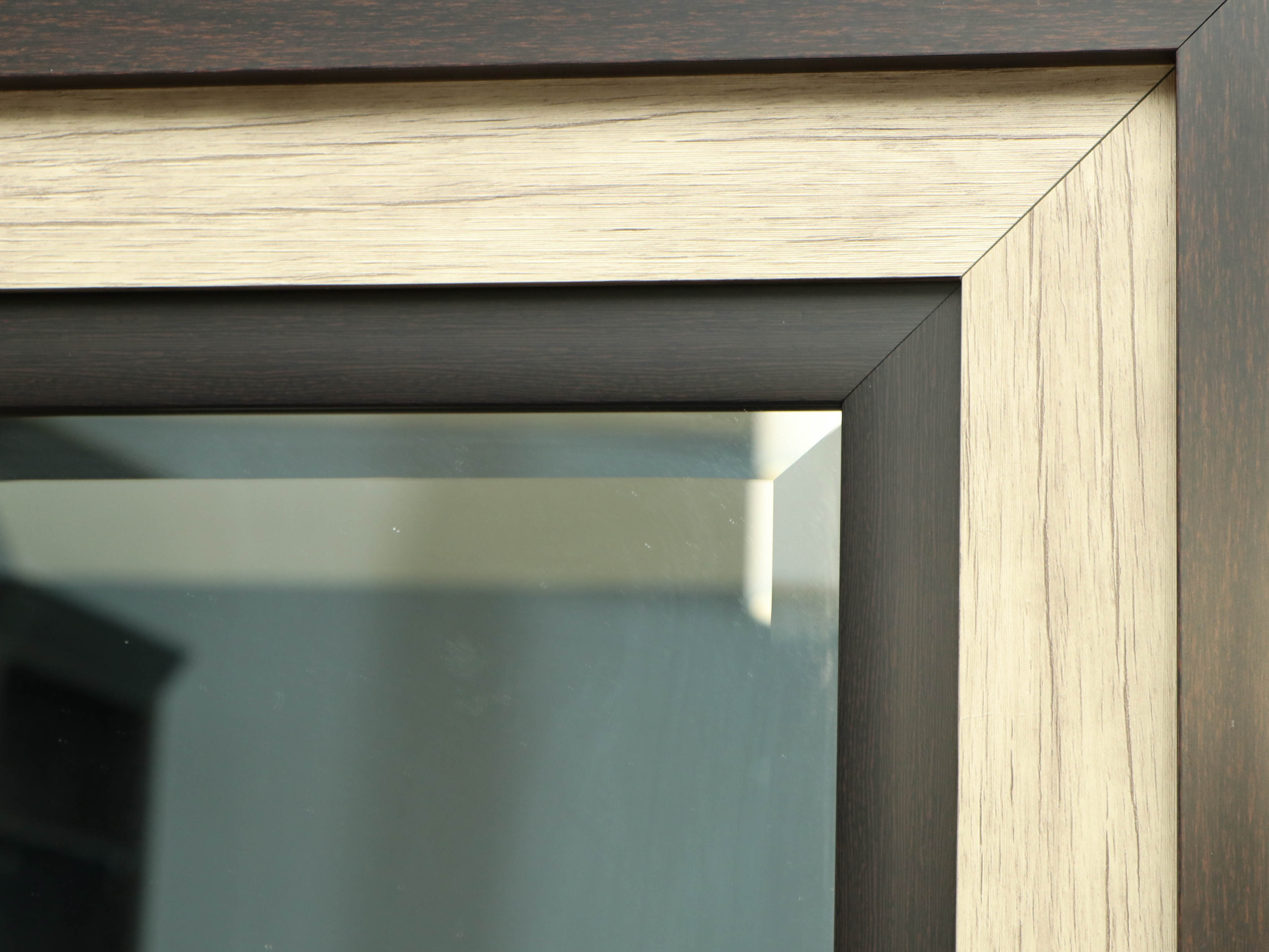 Transitional Style Wood Framed Full-Length Mirror in Espresso