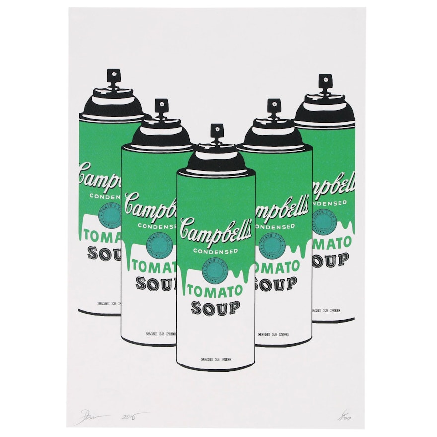 Death NYC Offset Lithograph "5 Tomato Spray Green"