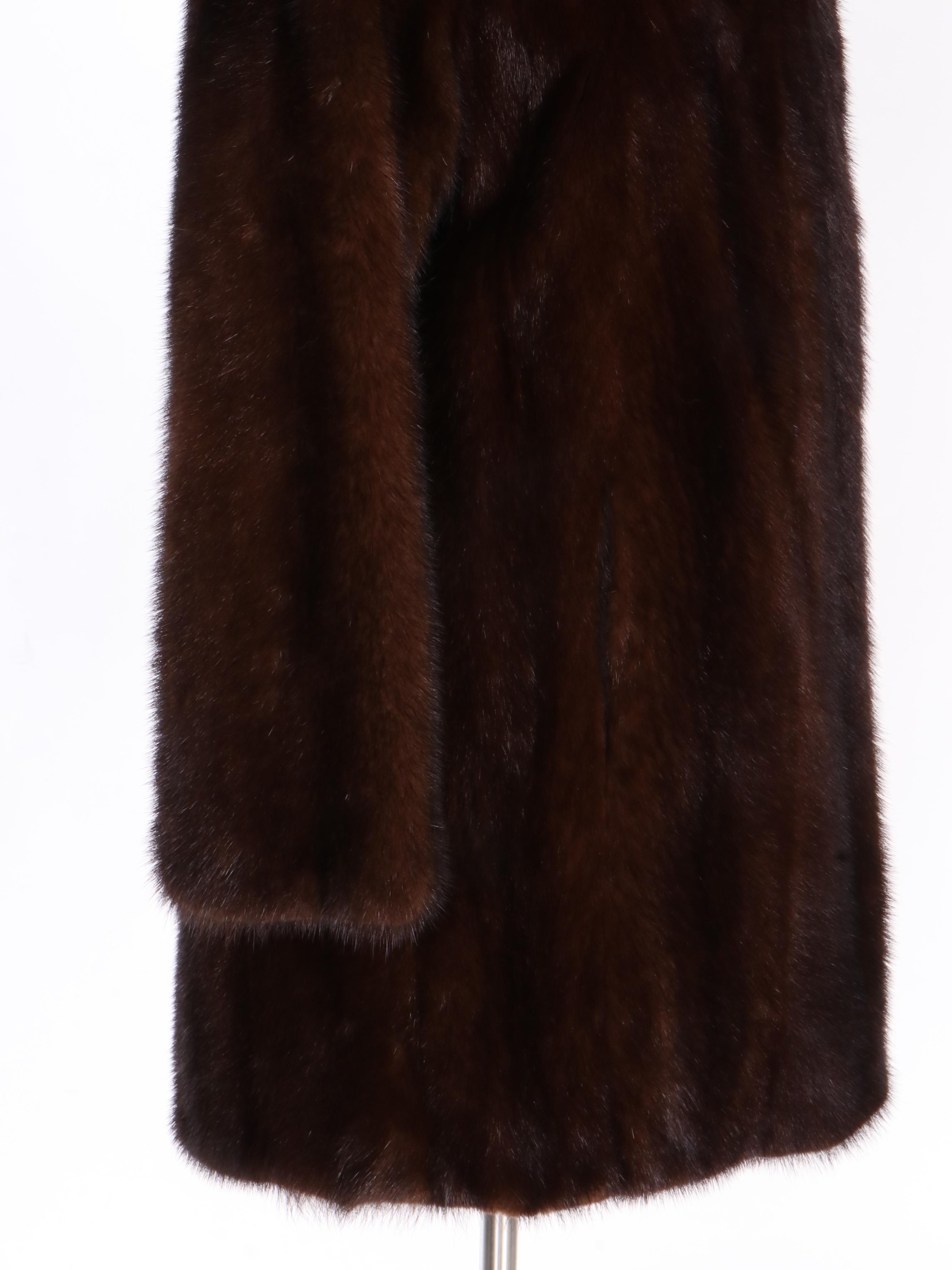 Mahogany Brown Mink Fur Stroller Coat from Lowenthal's