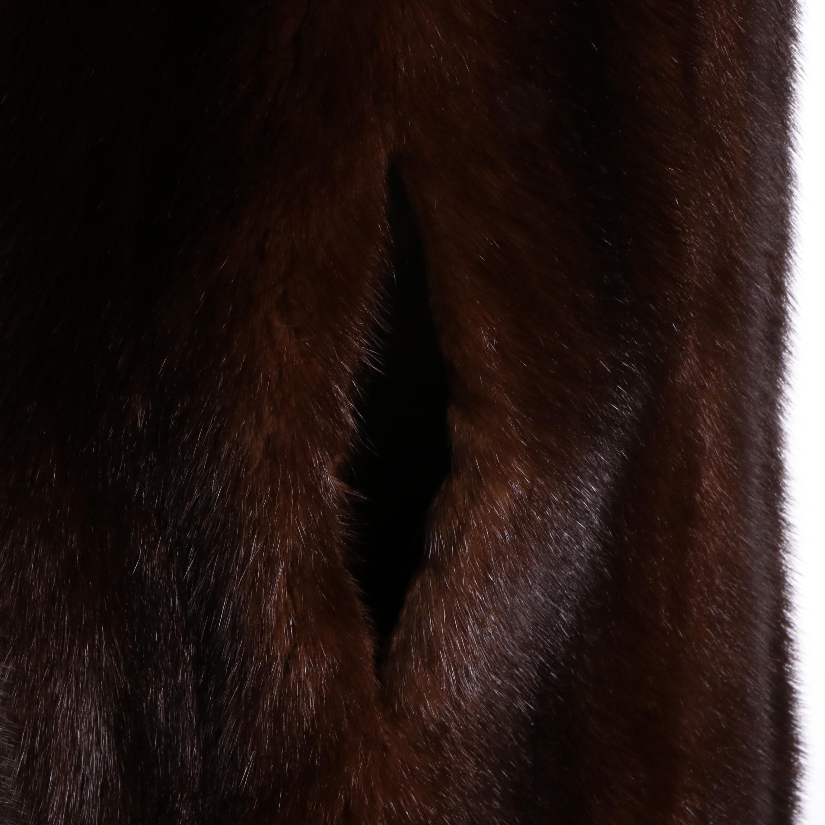 Mahogany Brown Mink Fur Stroller Coat from Lowenthal's