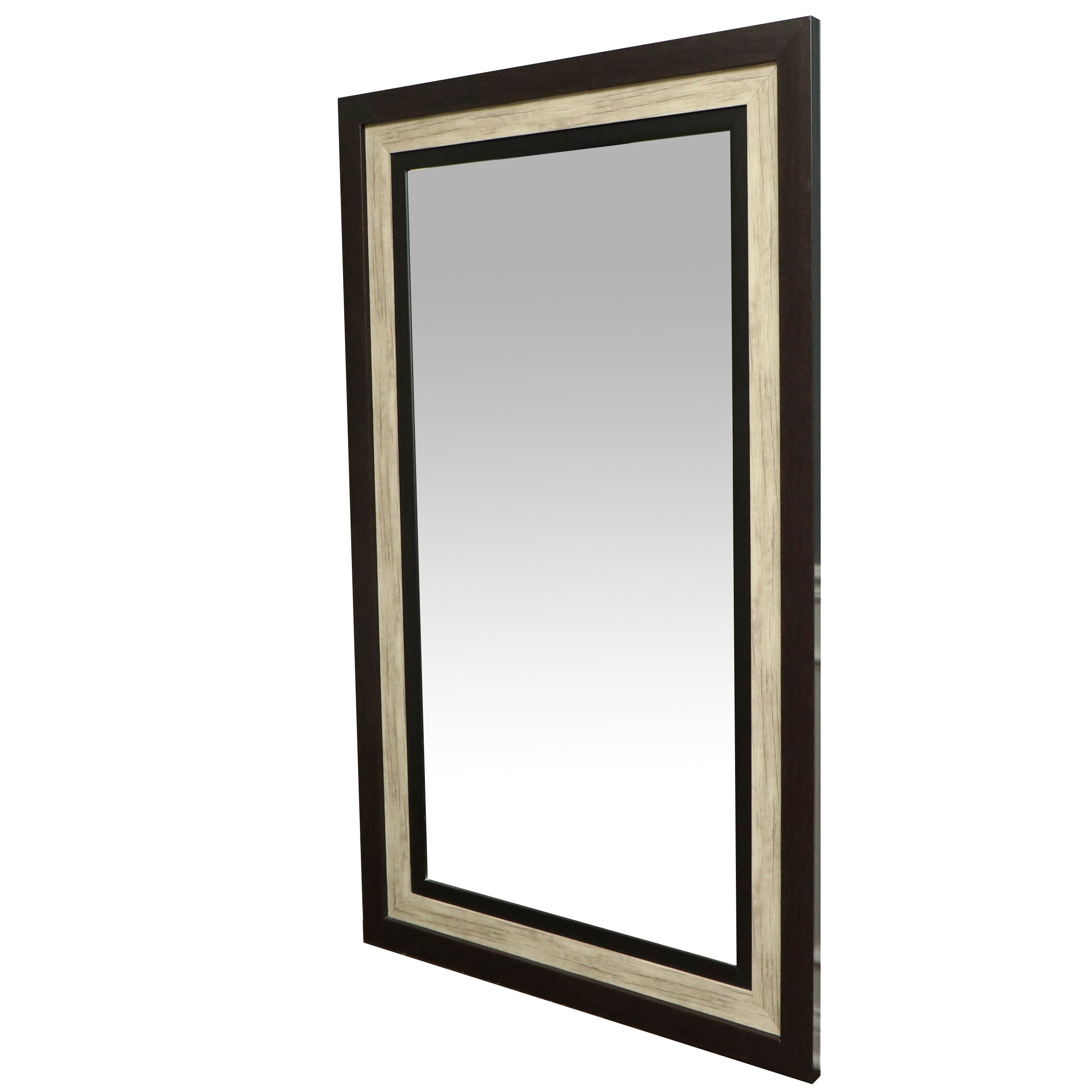 Transitional Style Wood Framed Full-Length Mirror in Espresso