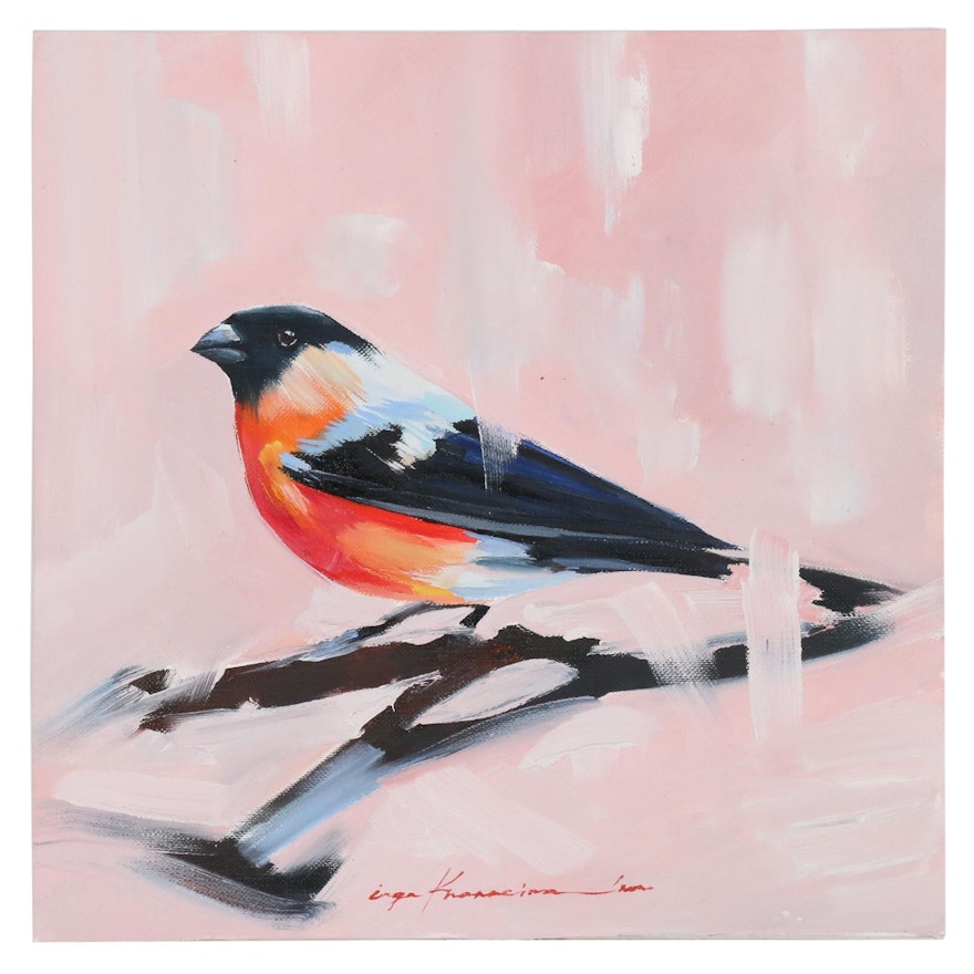 Inga Khanarina Oil Painting of Bird, 2020