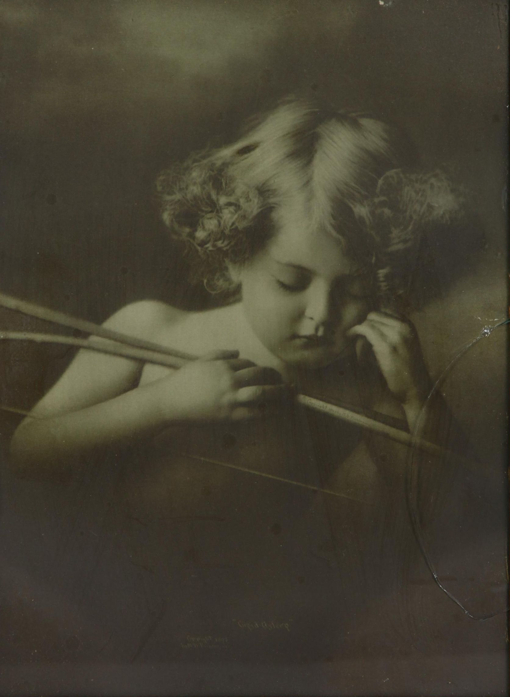 M.B. Parkinson Half-Tone Prints "Cupid Awake" and "Cupid Asleep", c. 1900