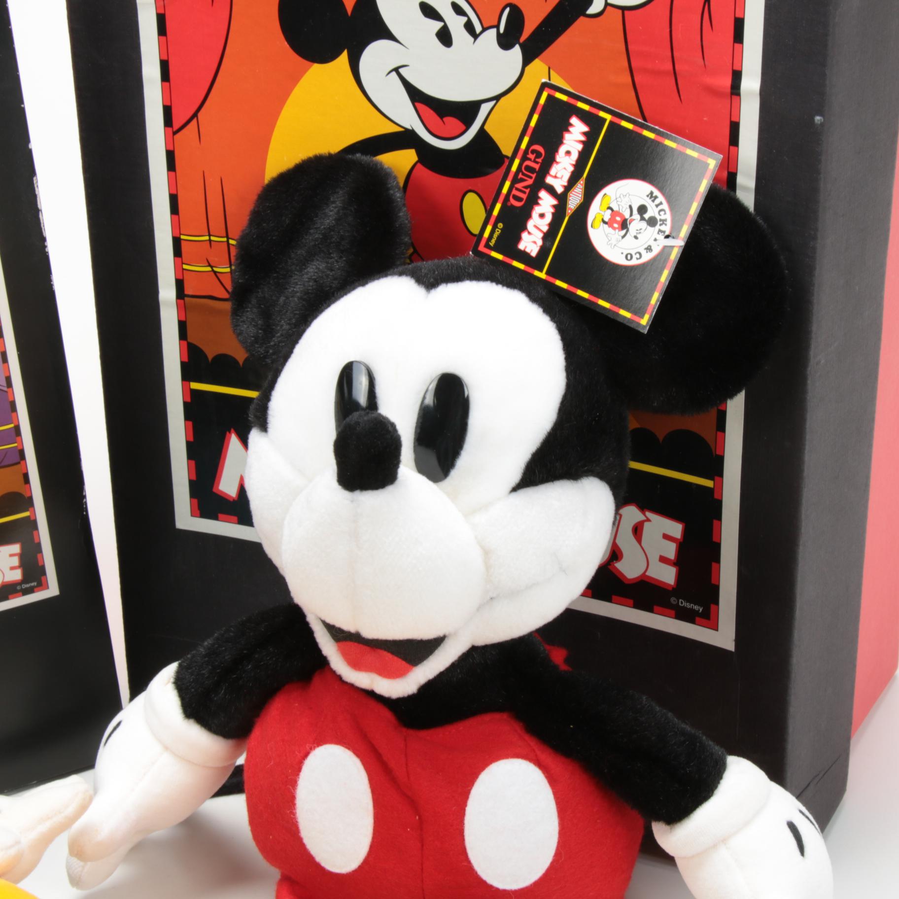 Gund Antique Style Mickey and Minnie Mouse Plush Dolls