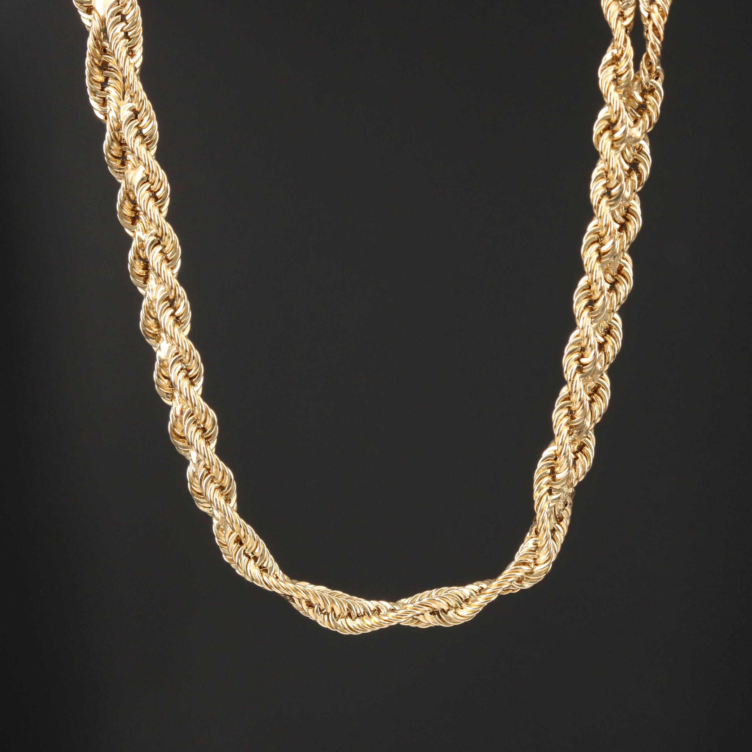 Aurafin 14K Yellow Gold Braided Chain