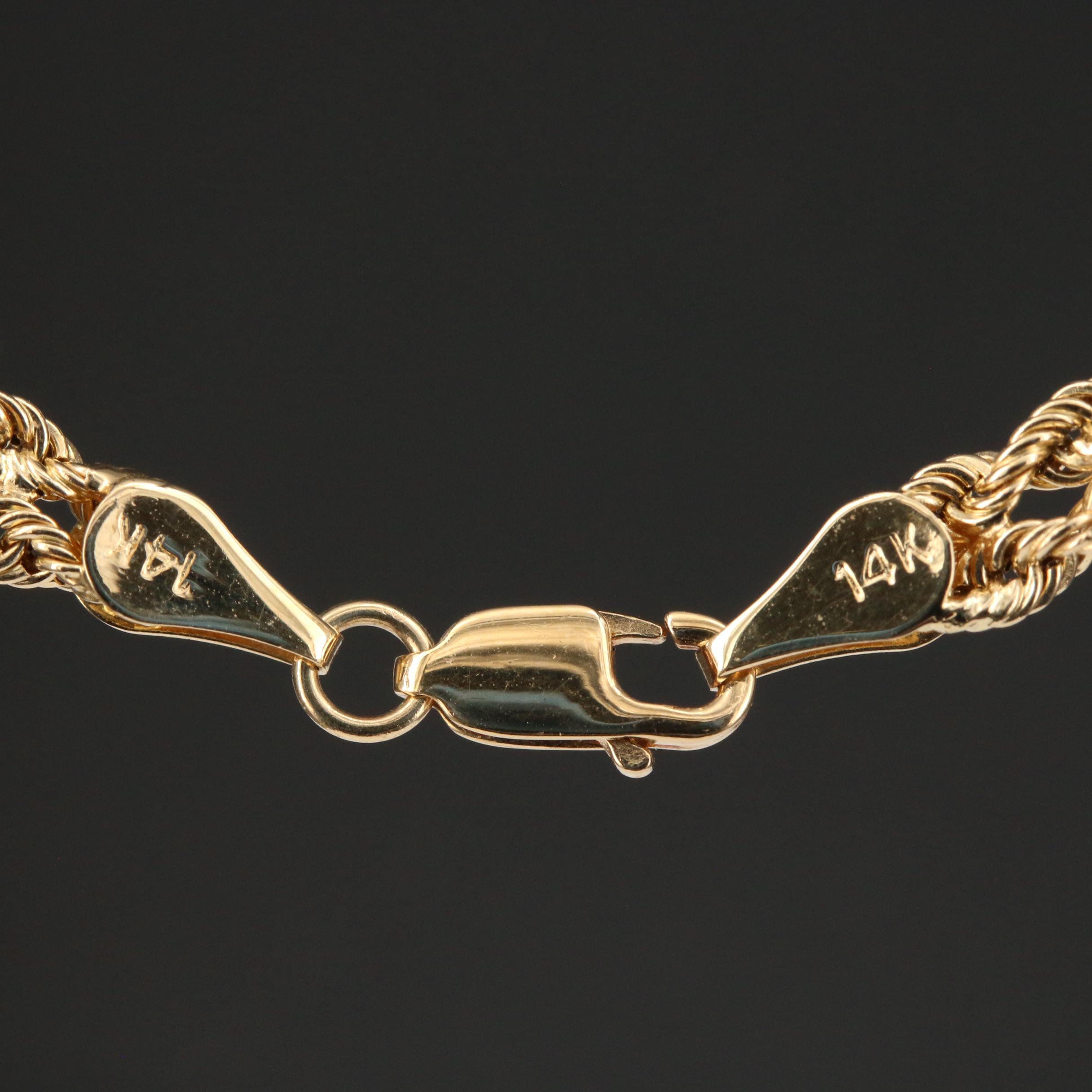 Aurafin 14K Yellow Gold Braided Chain