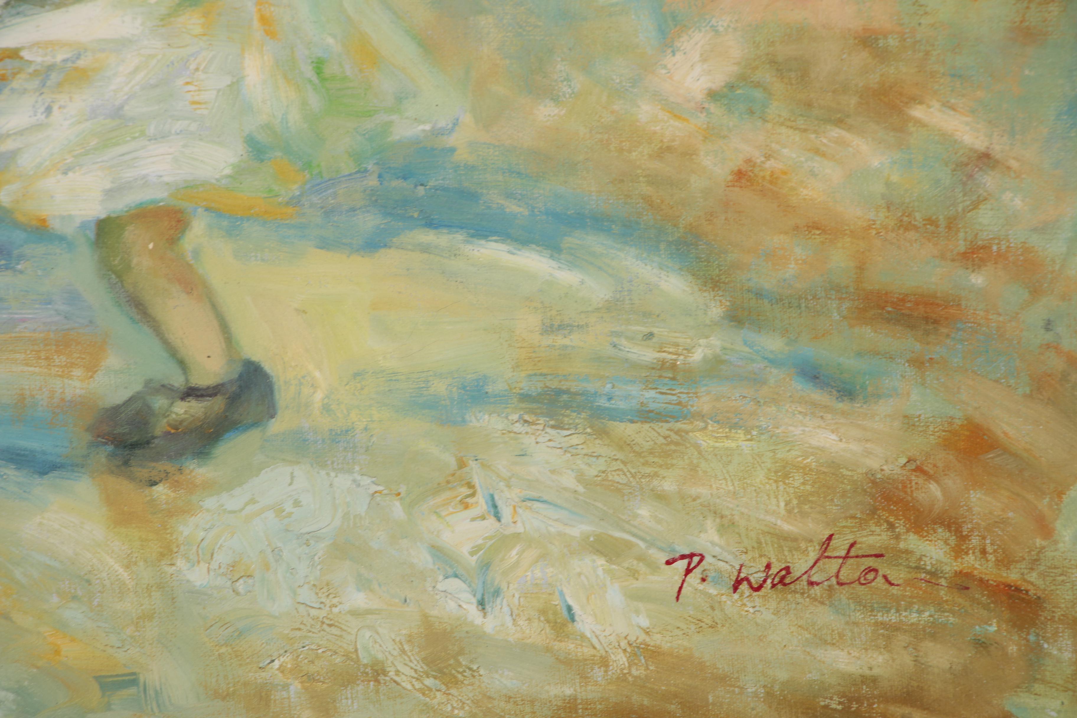 Oil Painting after Edward Henry Potthast "Ring Around the Rosy"